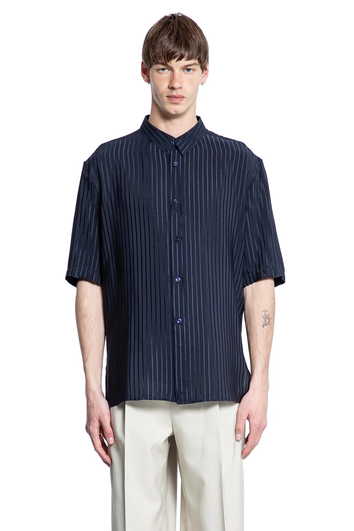 Shirt in Striped Silk - Antonioli.eu
