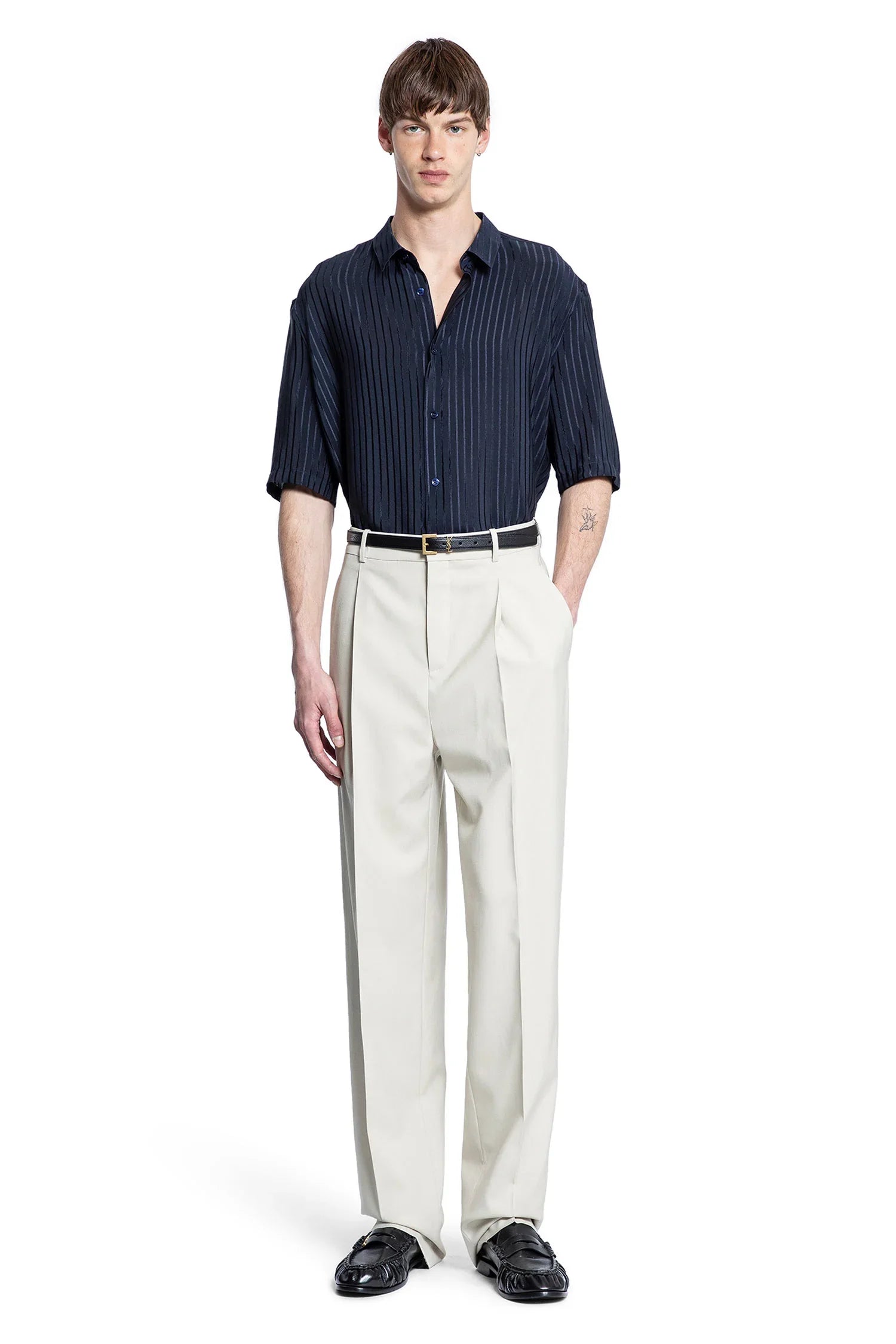 Shirt in Striped Silk - Antonioli.eu