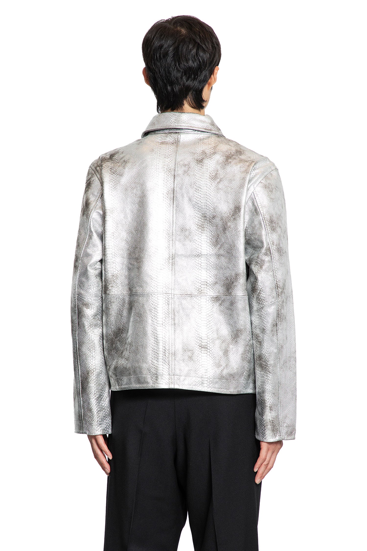 Snake Print Leather Jacket - Antonioli.eu