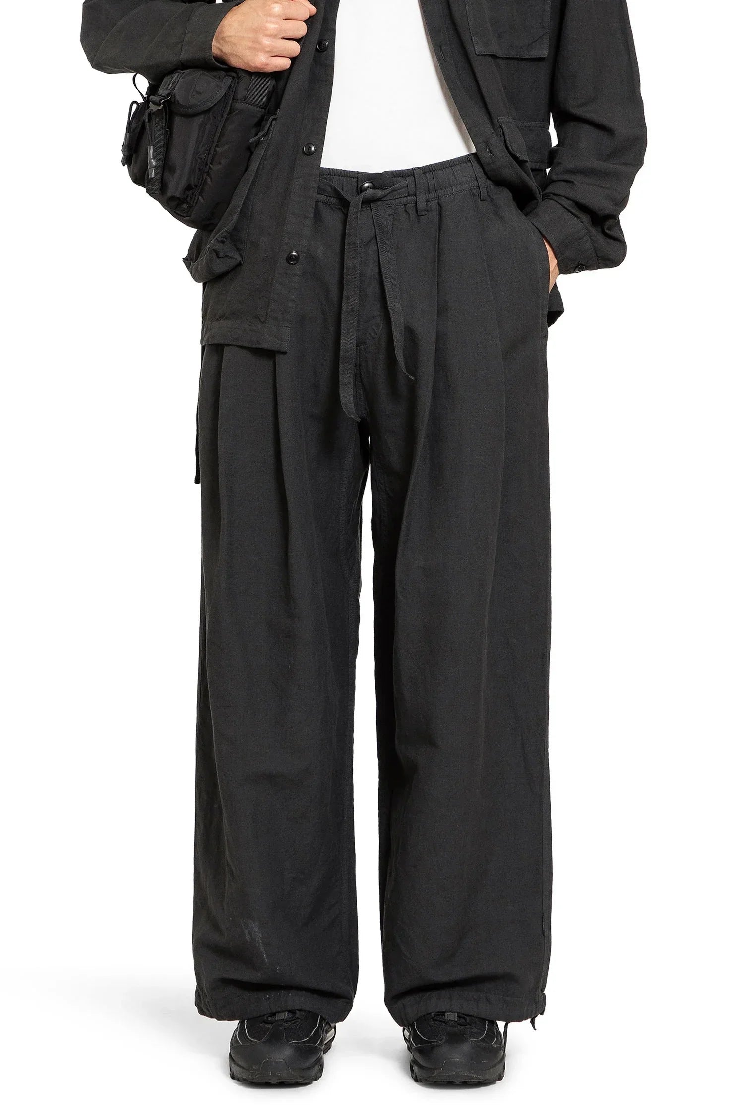 Hemp Pleated Track Pants - Antonioli.eu