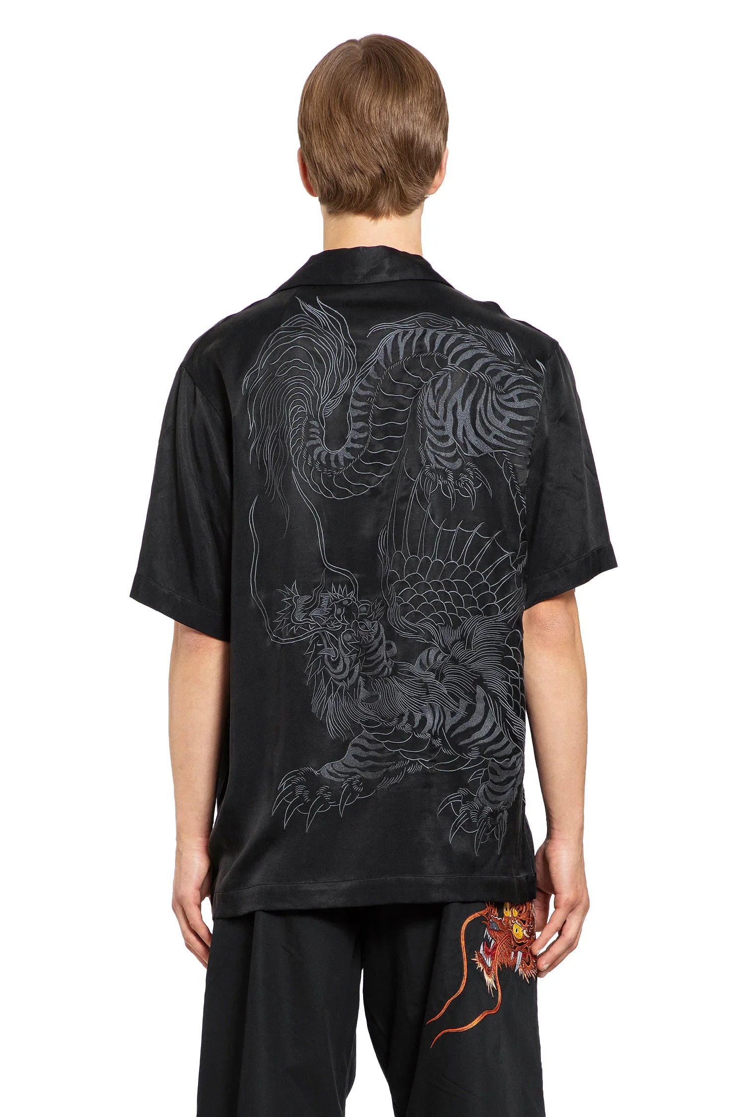 Tiger Dragon Camp Collar Shirt - Antonioli.eu