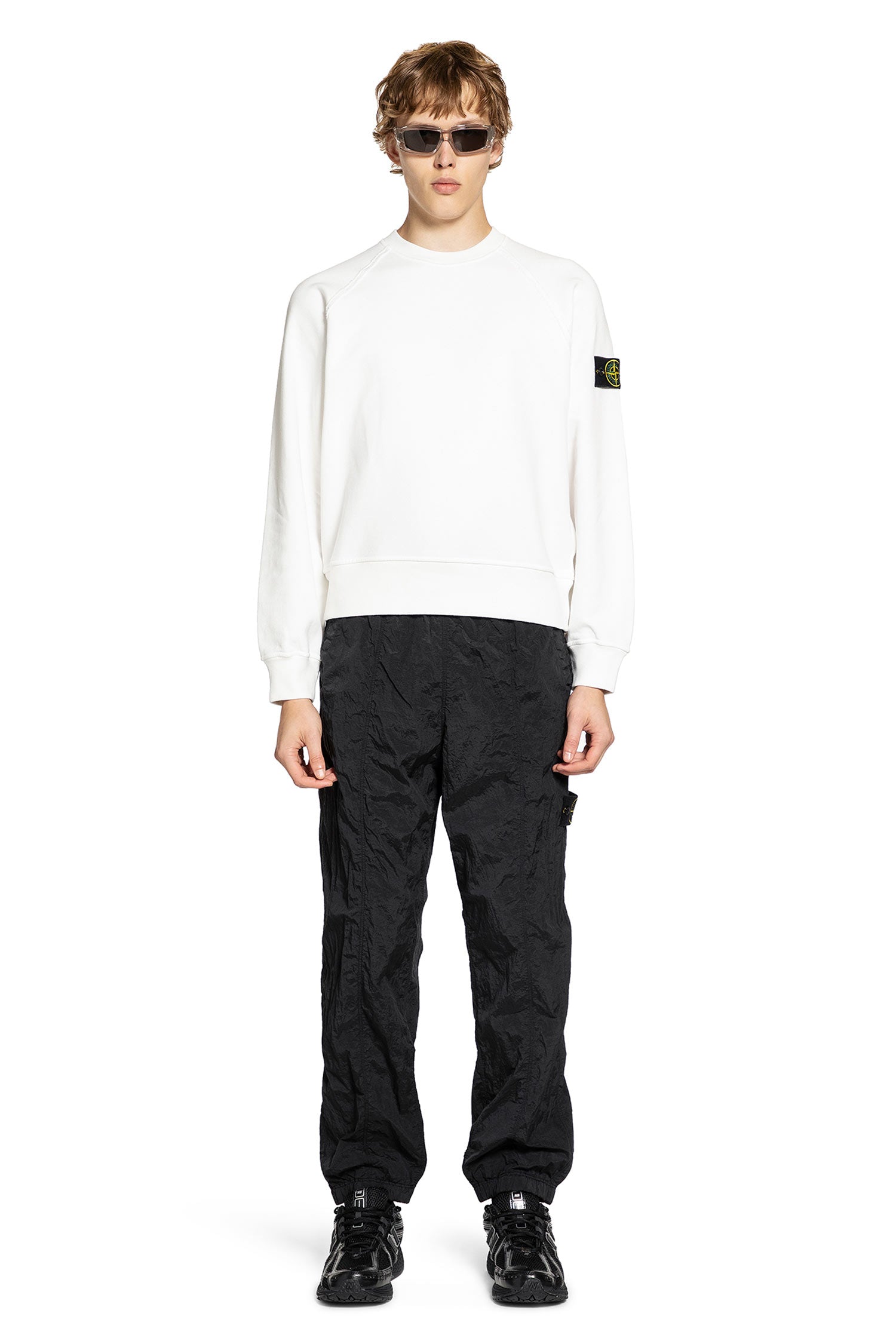 STONE ISLAND MAN WHITE SWEATSHIRTS