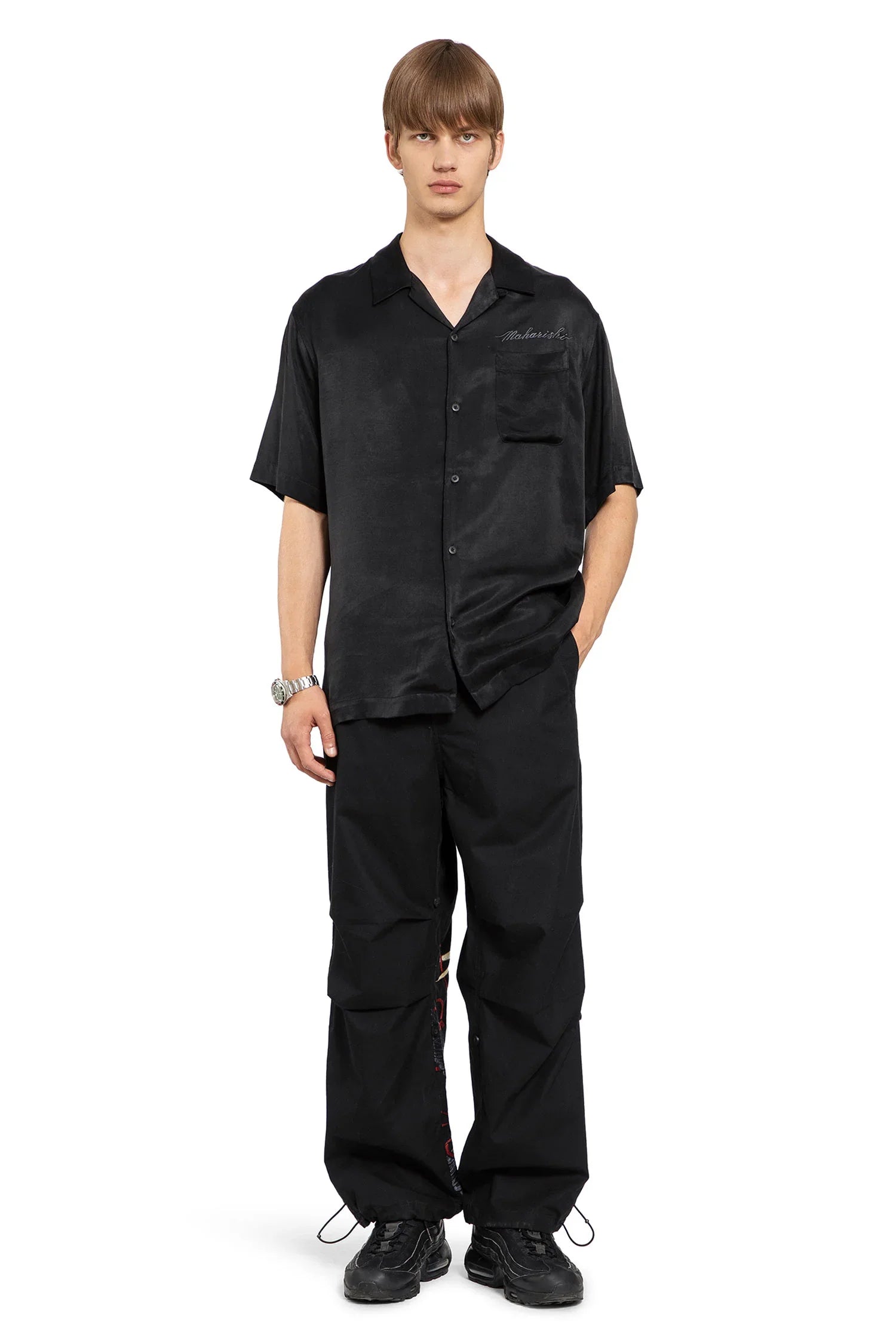 MAHARISHI MAN BLACK TROUSERS - Antonioli.eu