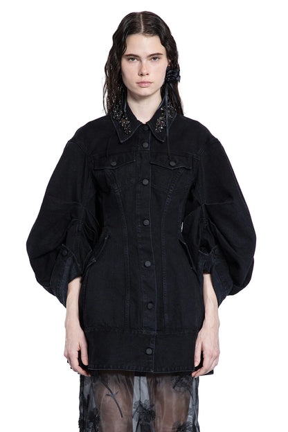 Embellished Sculpted Short Denim jacket - Antonioli.eu