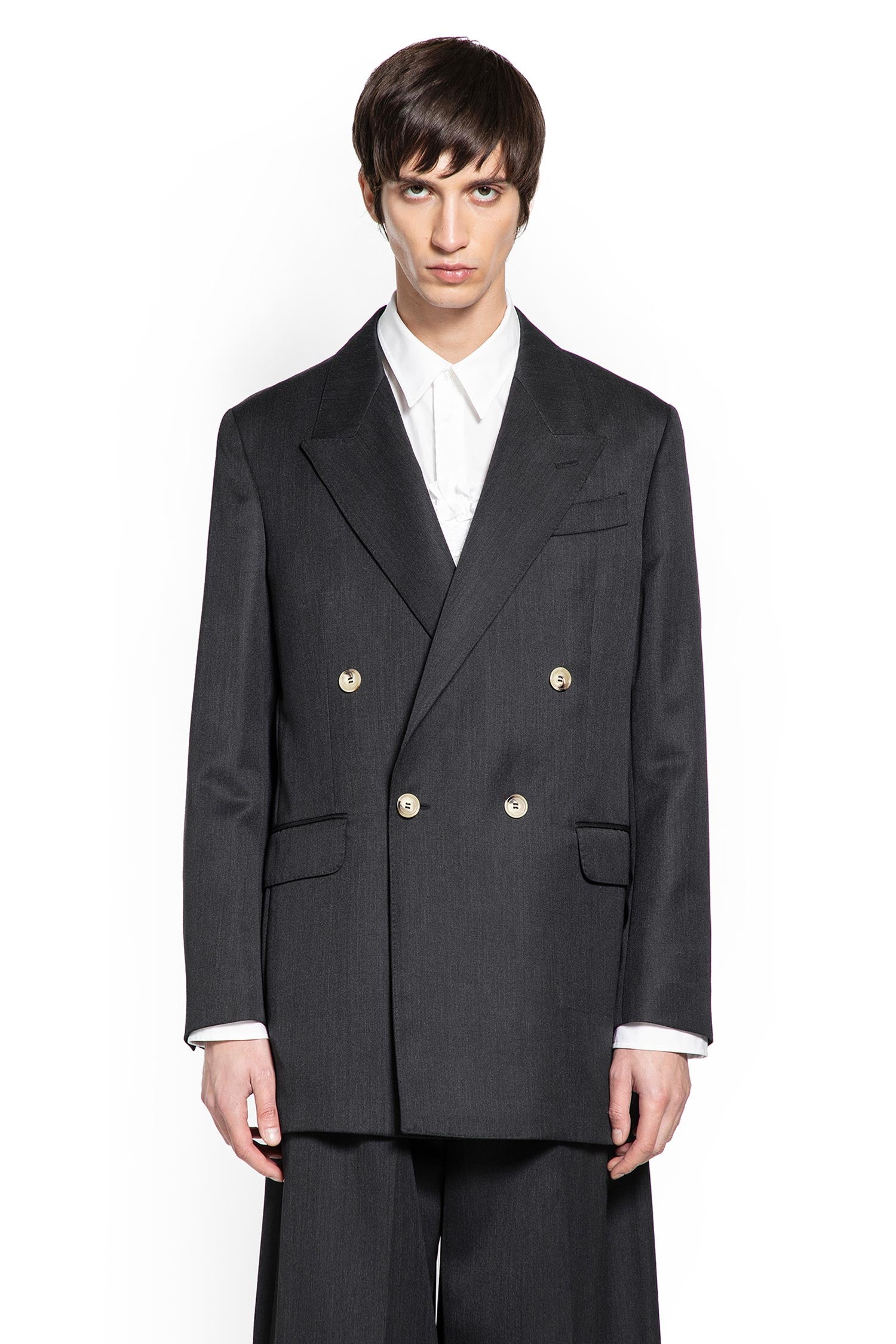 Double-Breasted Blazer with Daisy embroidery