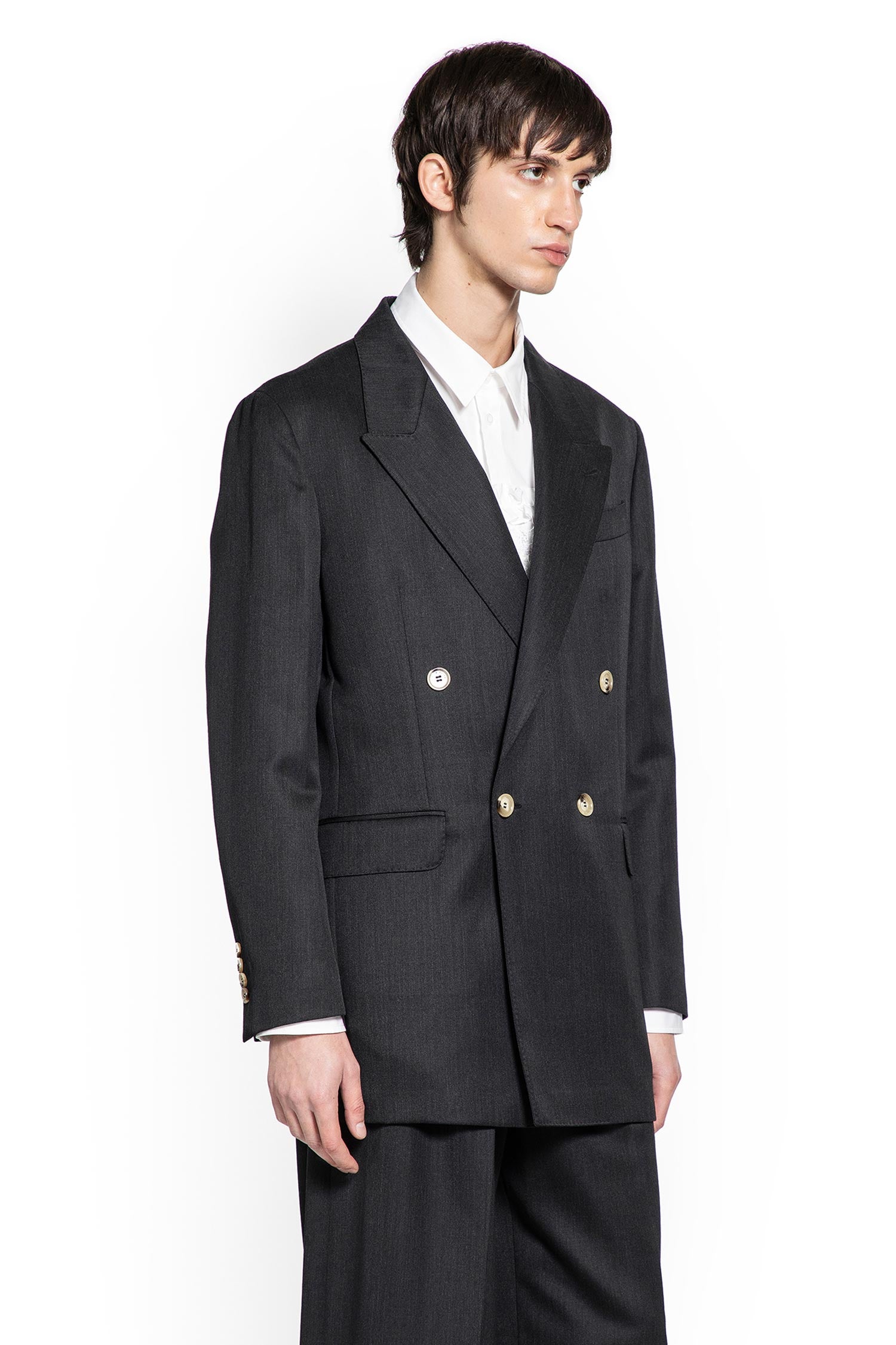 Double-Breasted Blazer with Daisy embroidery