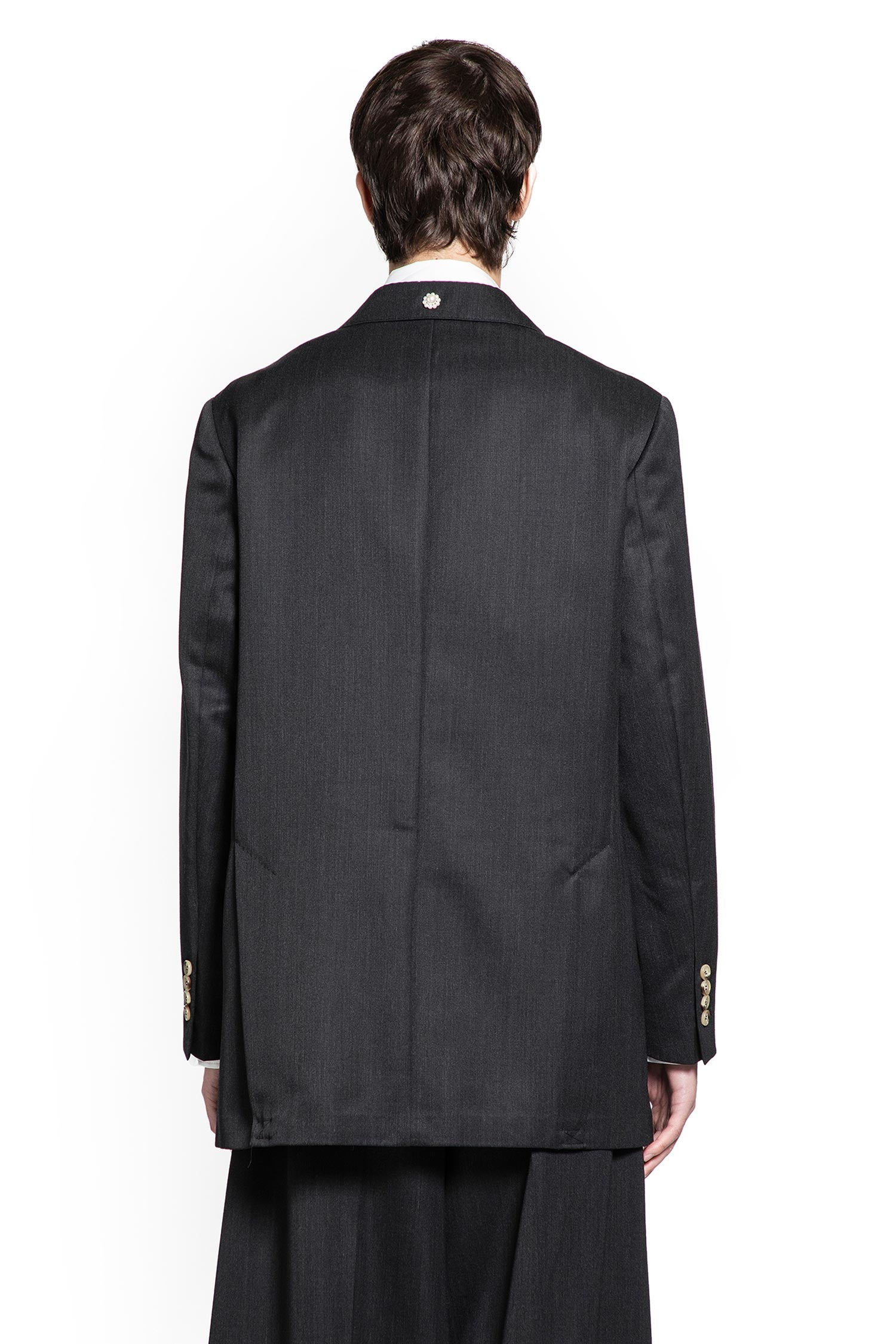 Double-Breasted Blazer with Daisy embroidery