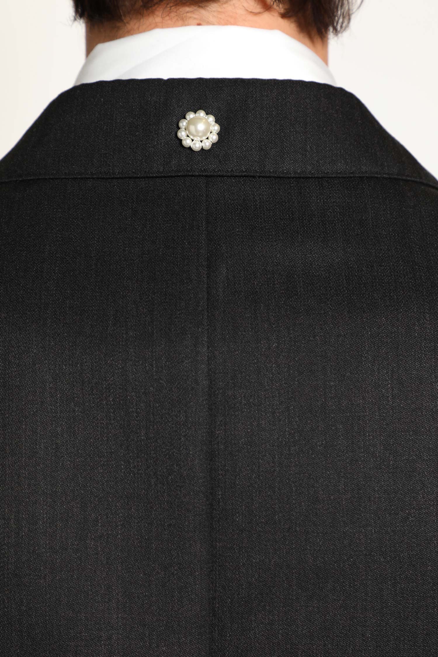 Double-Breasted Blazer with Daisy embroidery