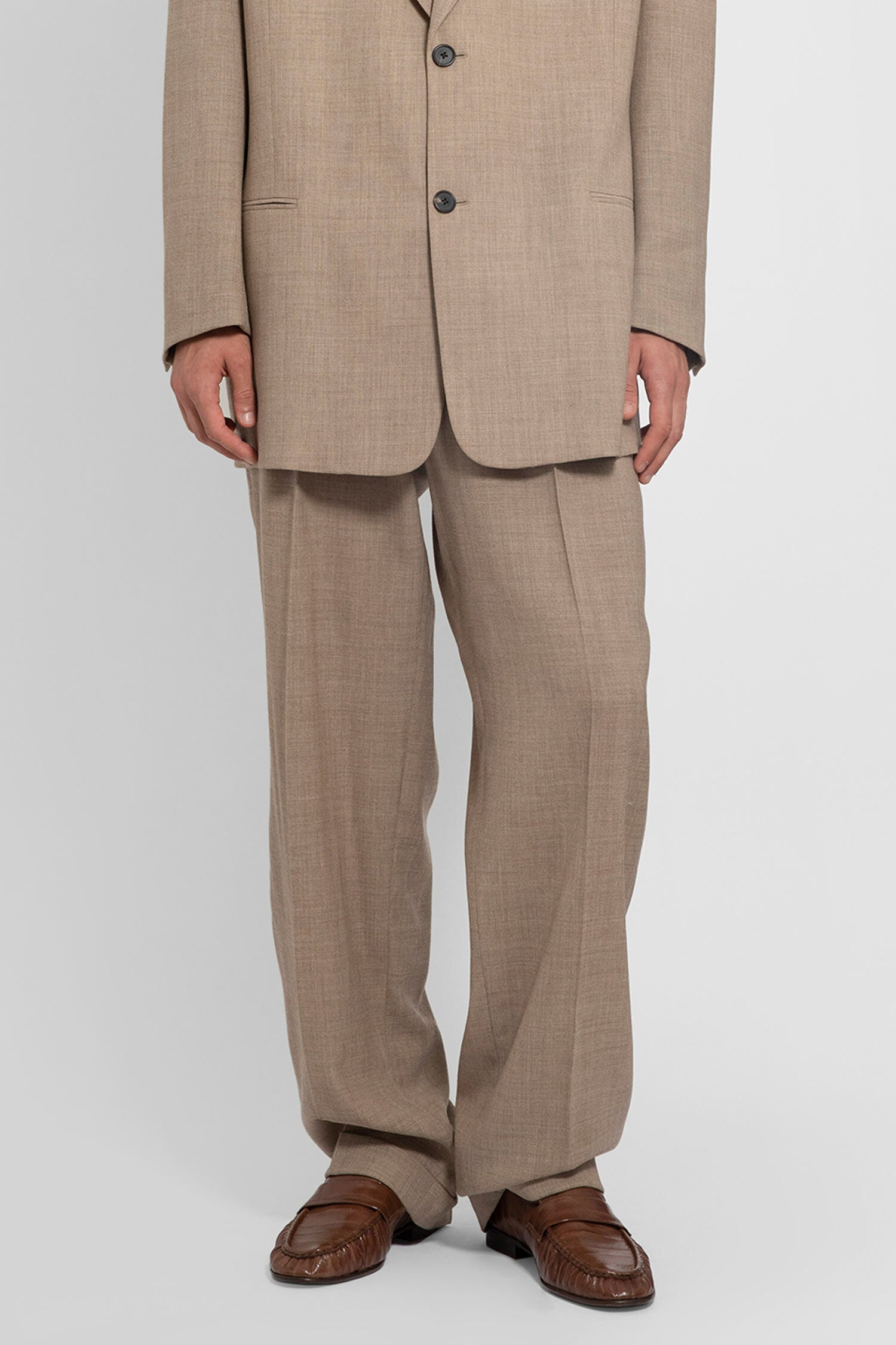 THE ROW MAN BEIGE TROUSERS