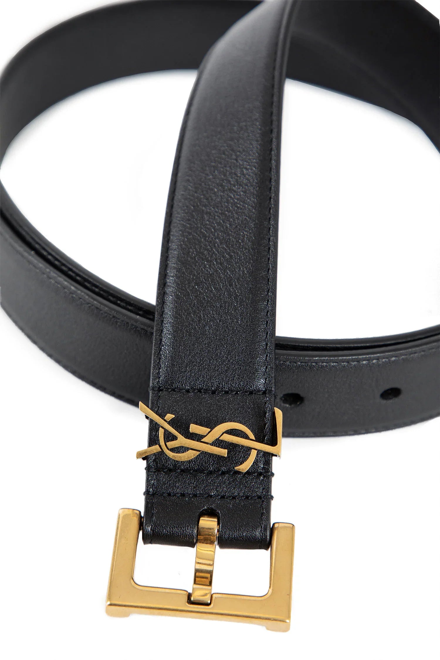 Monogram belt with square buckle - Antonioli.eu
