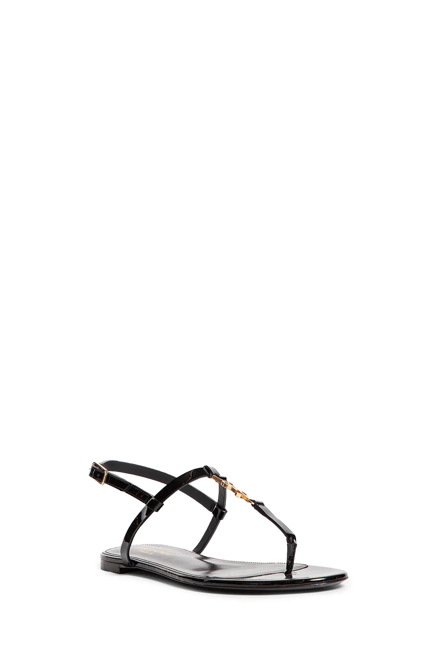 SAINT LAURENT WOMAN BLACK SANDALS & SLIDES - Antonioli.eu