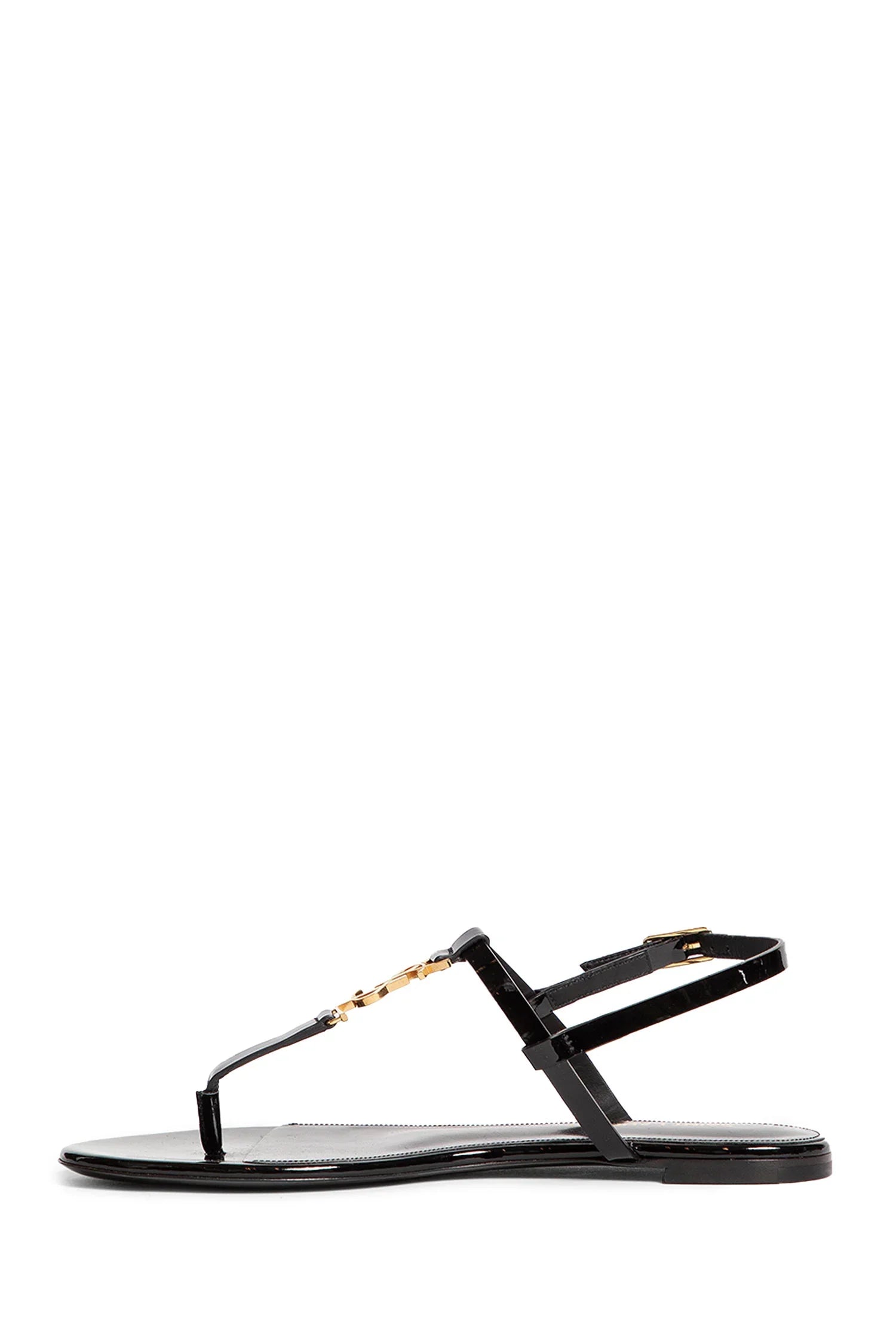SAINT LAURENT WOMAN BLACK SANDALS & SLIDES - Antonioli.eu
