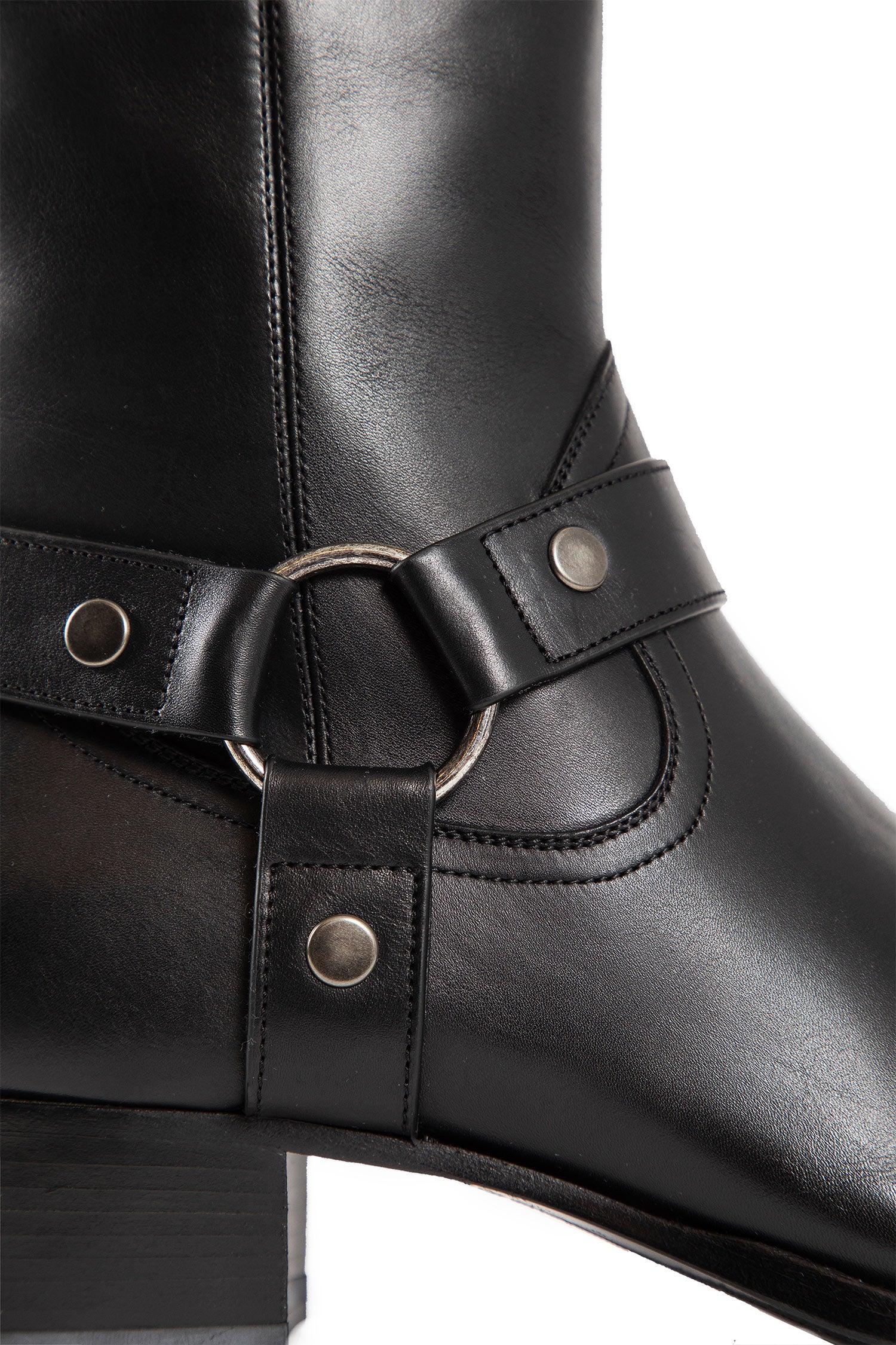 Wyatt harness boots in smooth leather - Antonioli.eu