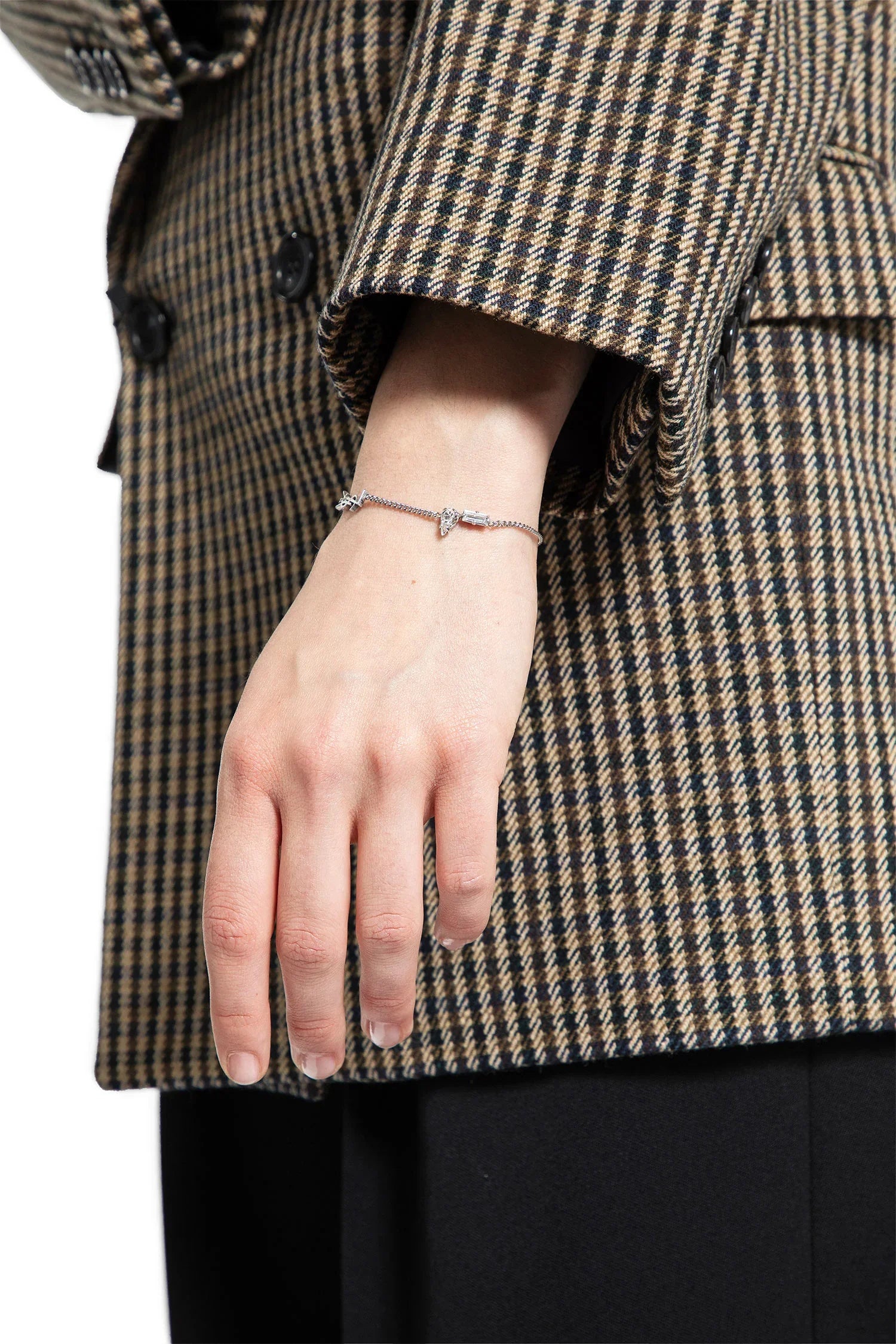 Cassandre chain bracelet in metal and rhinestone - Antonioli.eu