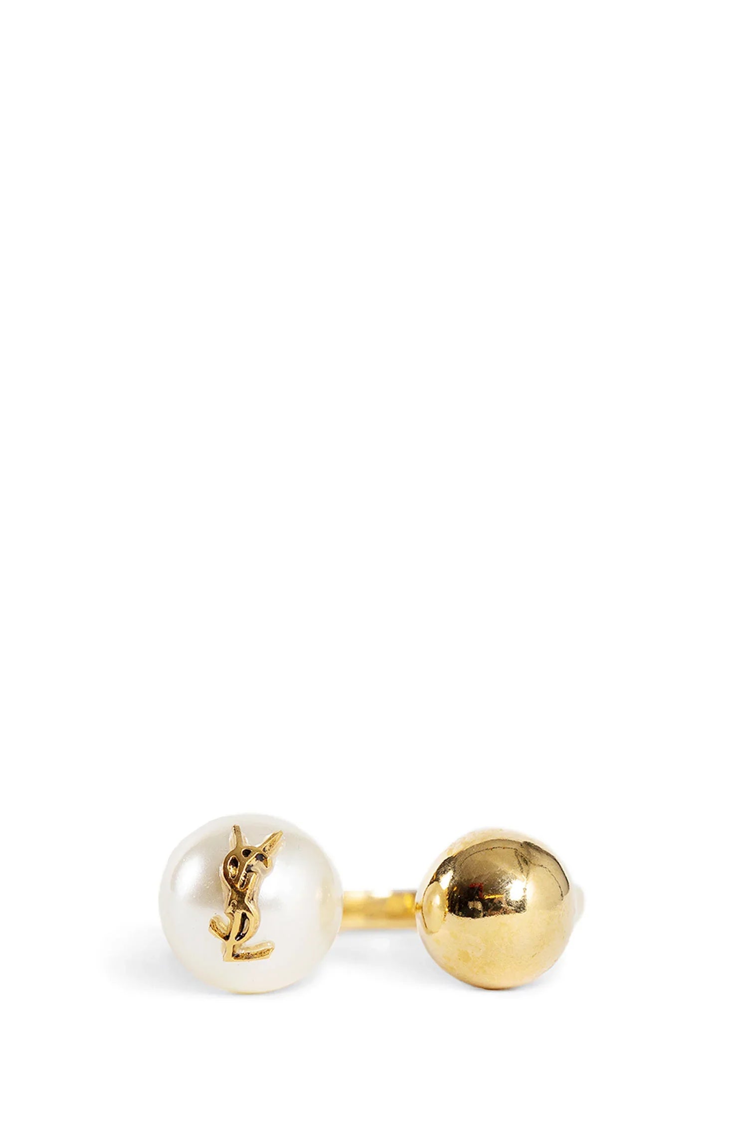 Cassandre pearl and ball ring in metal - Antonioli.eu