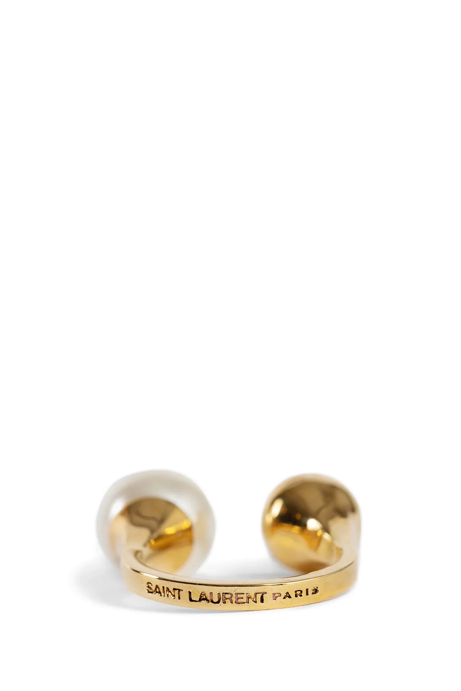 Cassandre pearl and ball ring in metal - Antonioli.eu