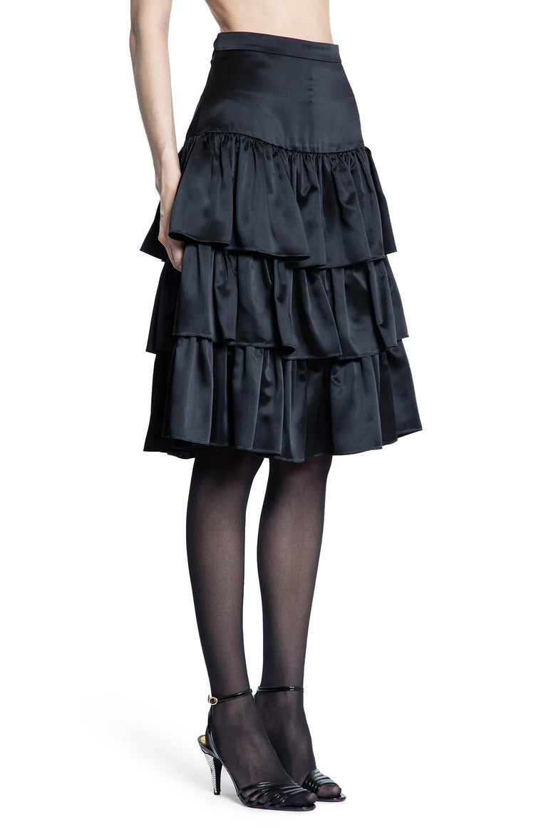 Satin Ruffle Skirt - Antonioli.eu