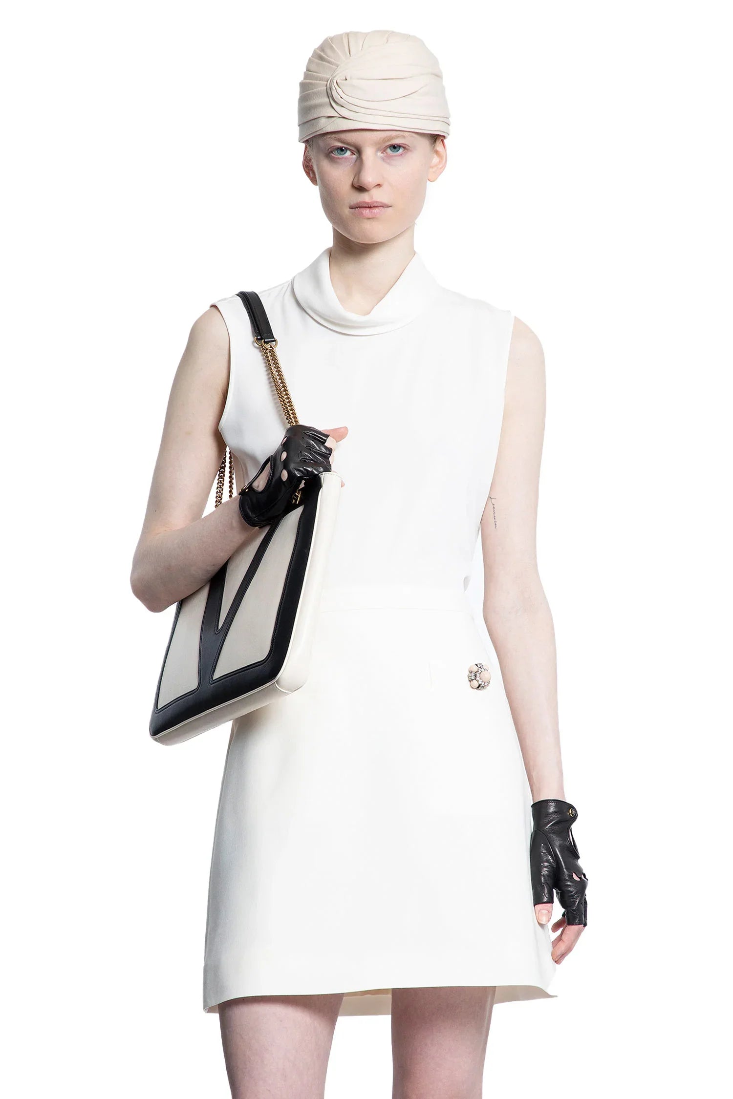 Silk Georgette Sleeveless Turtleneck Top - Antonioli.eu