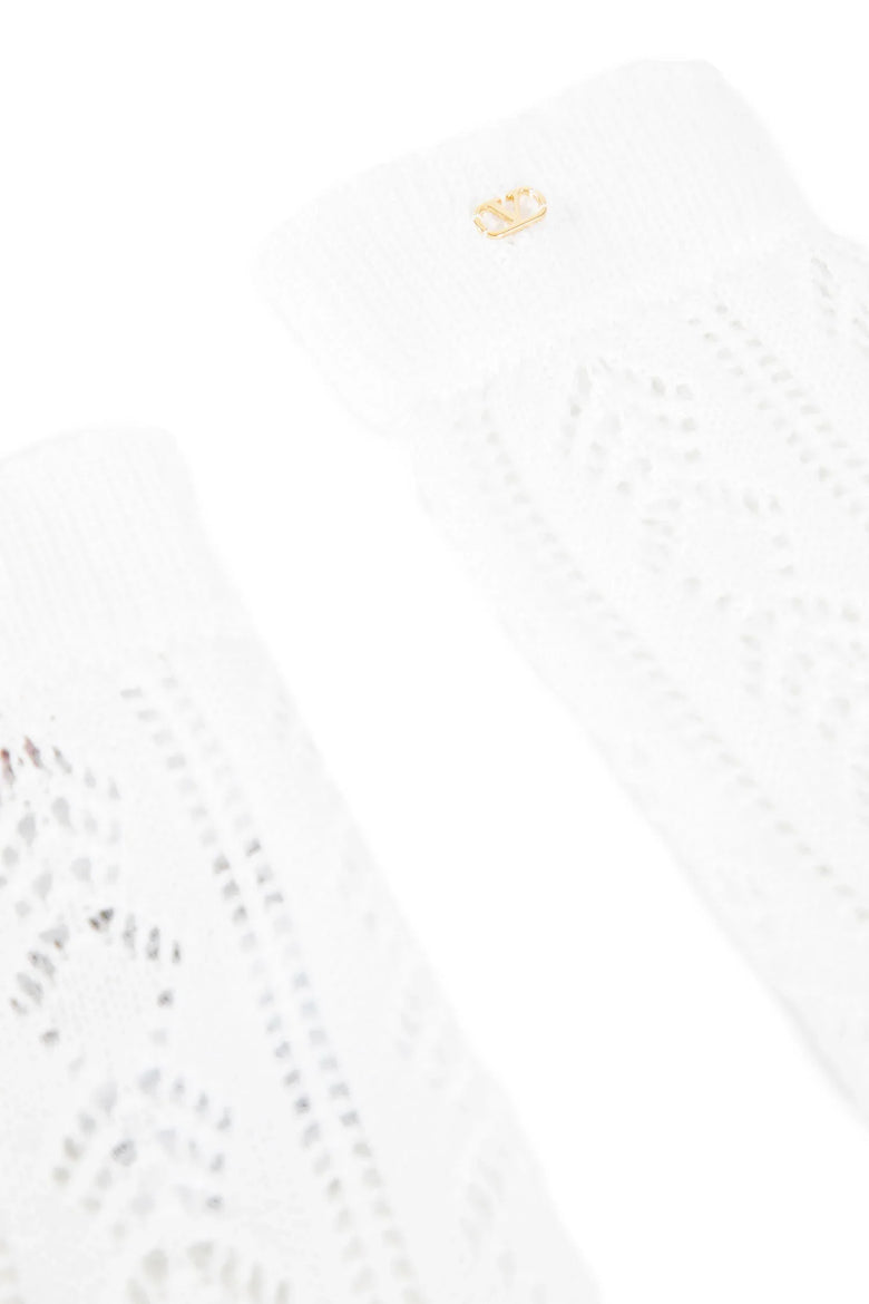 VLogo Cotton Openwork Socks - Antonioli.eu