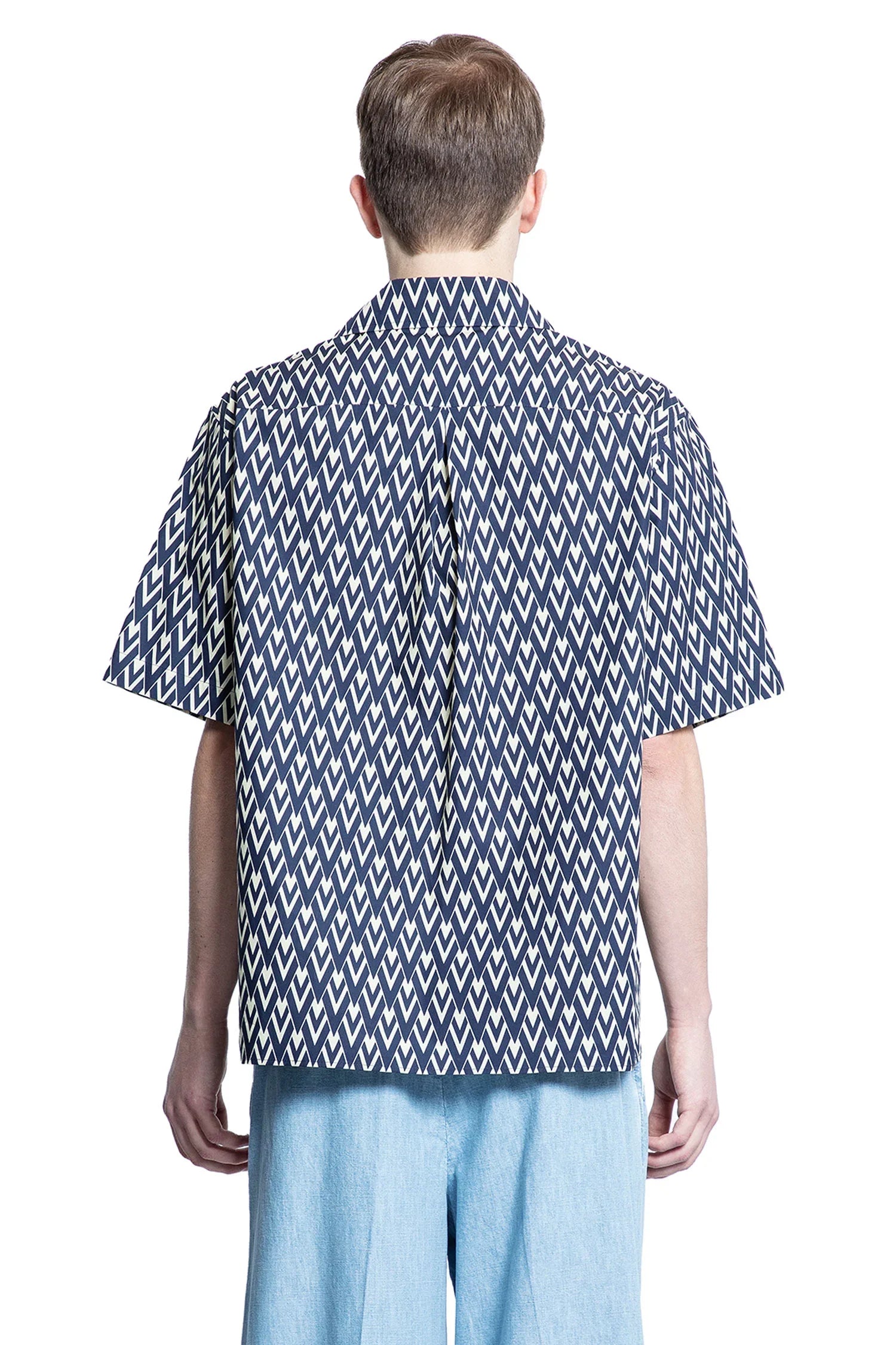 Toute la V Silk Twill Bowling Shirt - Antonioli.eu