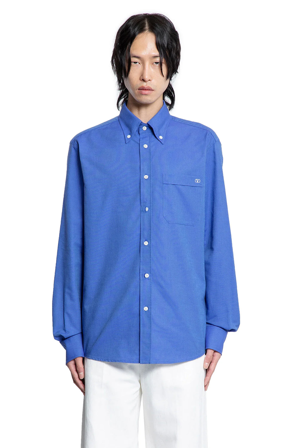 VLogo Button-Down Pocket Shirt - Antonioli.eu