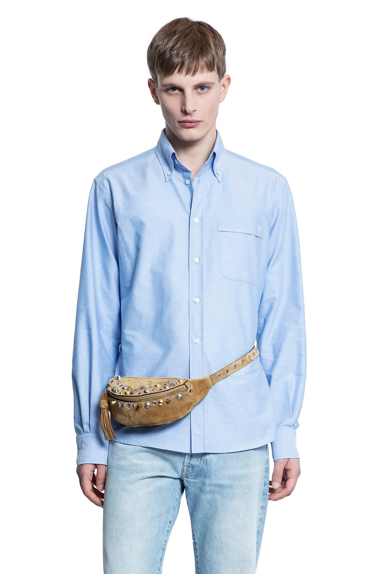 VLogo Button-Down Pocket Shirt - Antonioli.eu