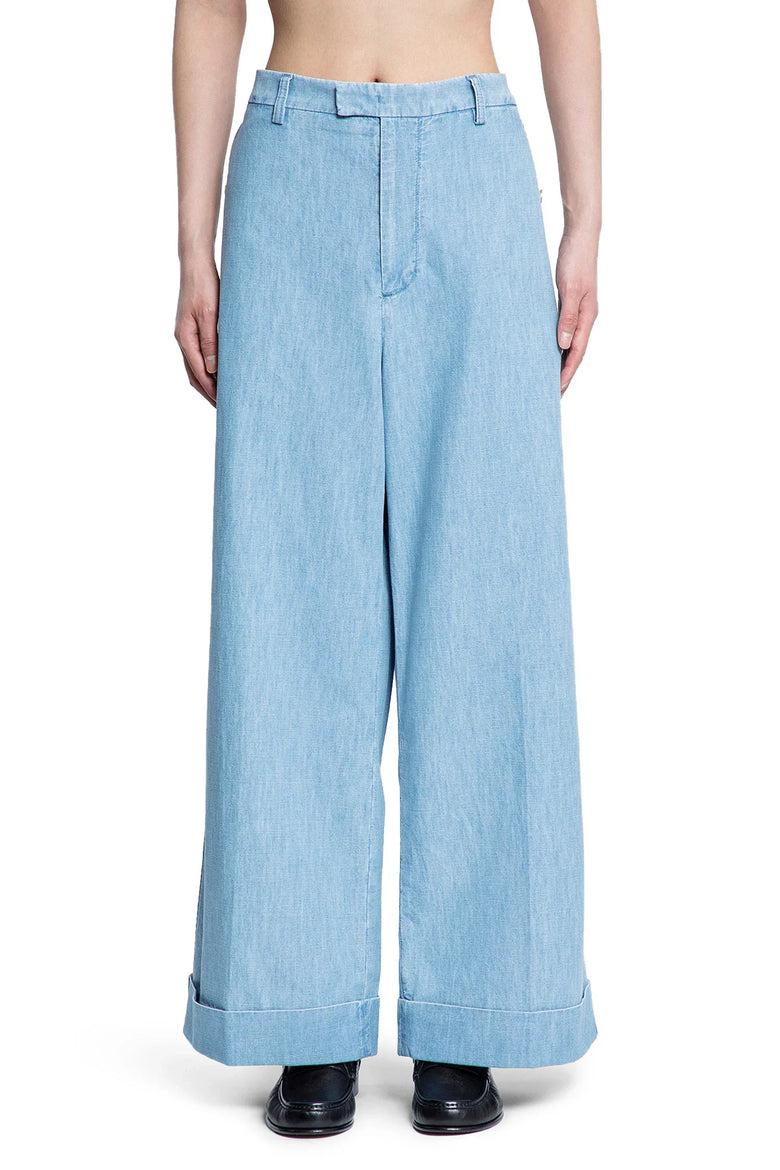 Cuffed Denim Trousers - Antonioli.eu
