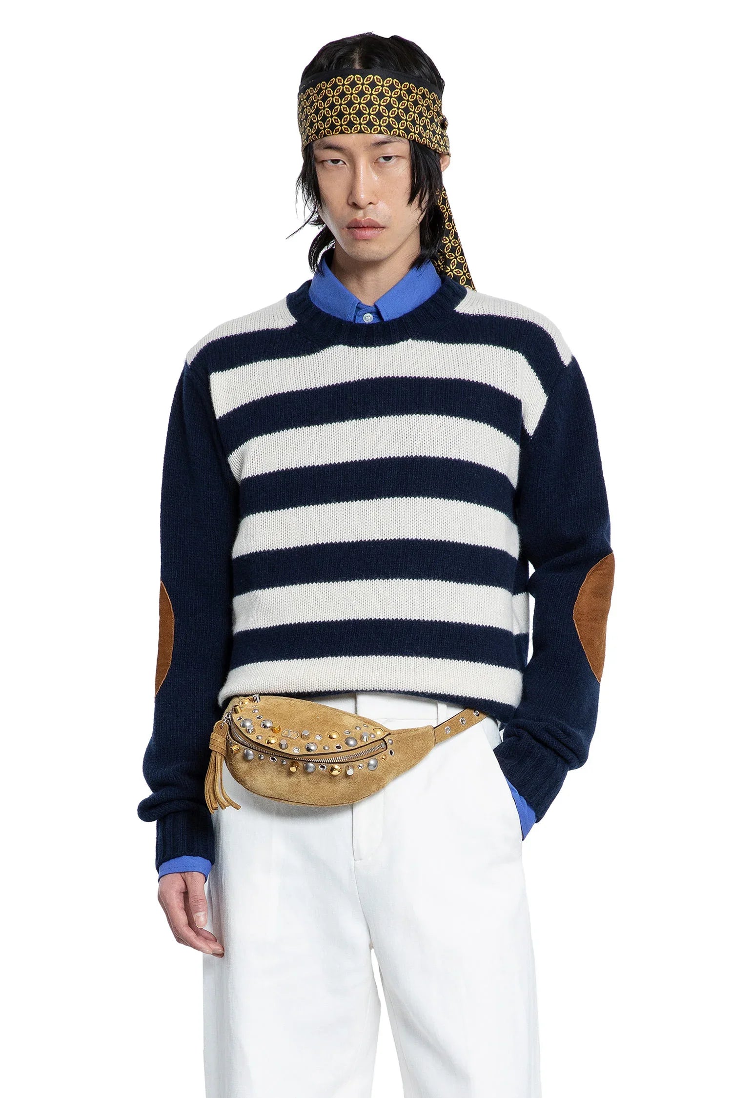 Striped Wool Cashmere Jumper - Antonioli.eu