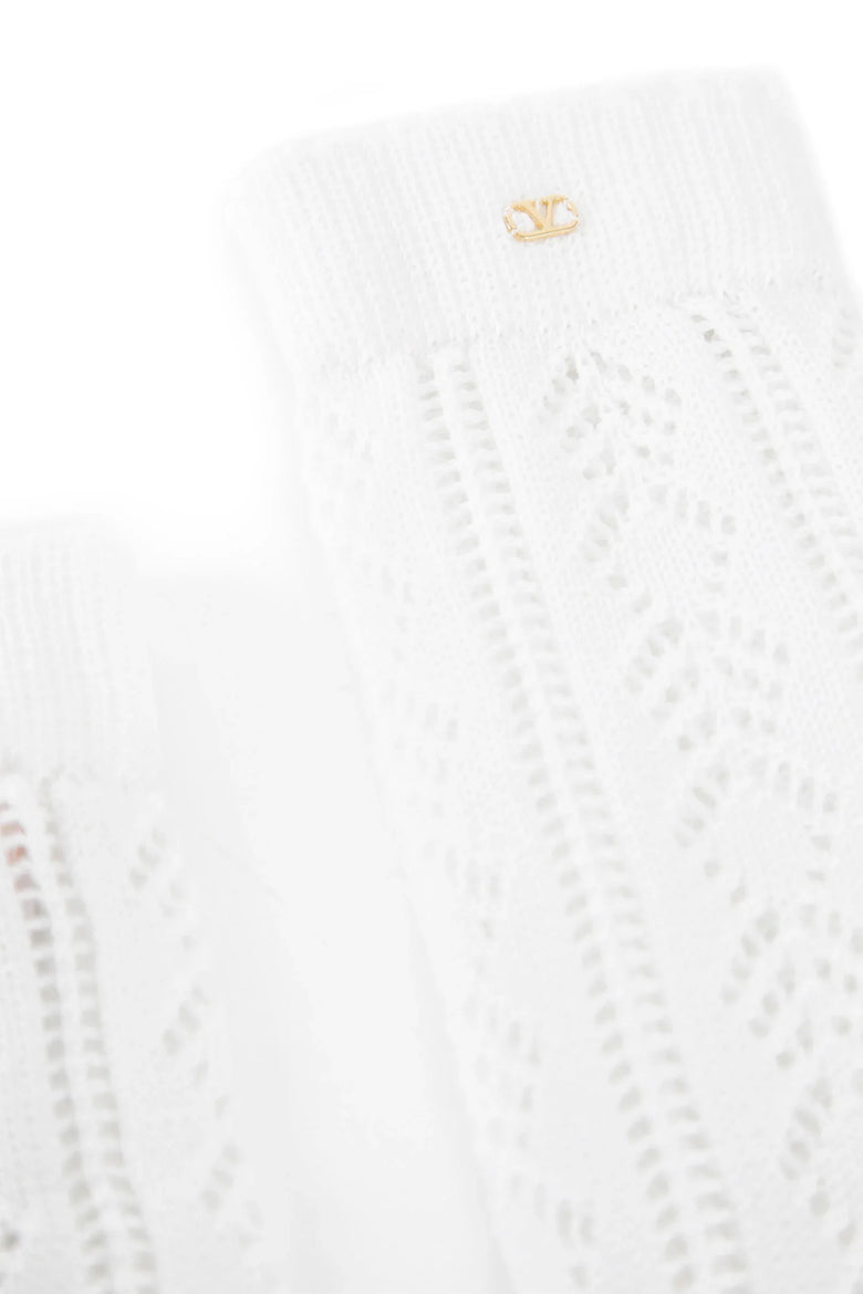 VLogo Cotton Openwork Socks - Antonioli.eu
