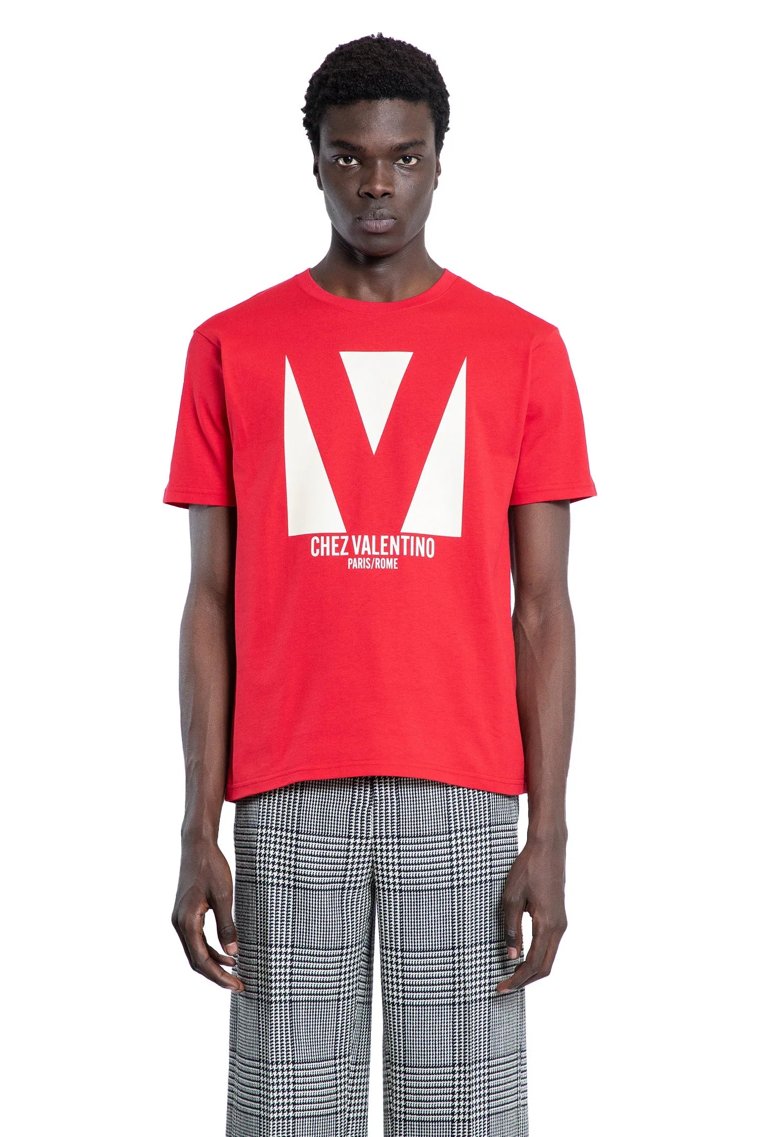 cotton T-shirt with Chez Valentino print - Antonioli.eu