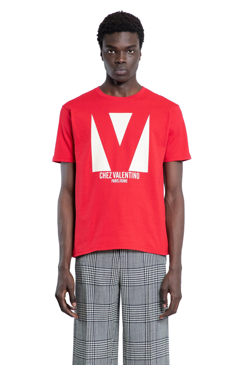 cotton T-shirt with Chez Valentino print - Antonioli.eu