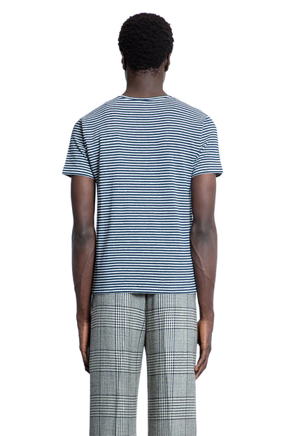 Striped Cotton Linen Chez Valentino T-Shirt - Antonioli.eu
