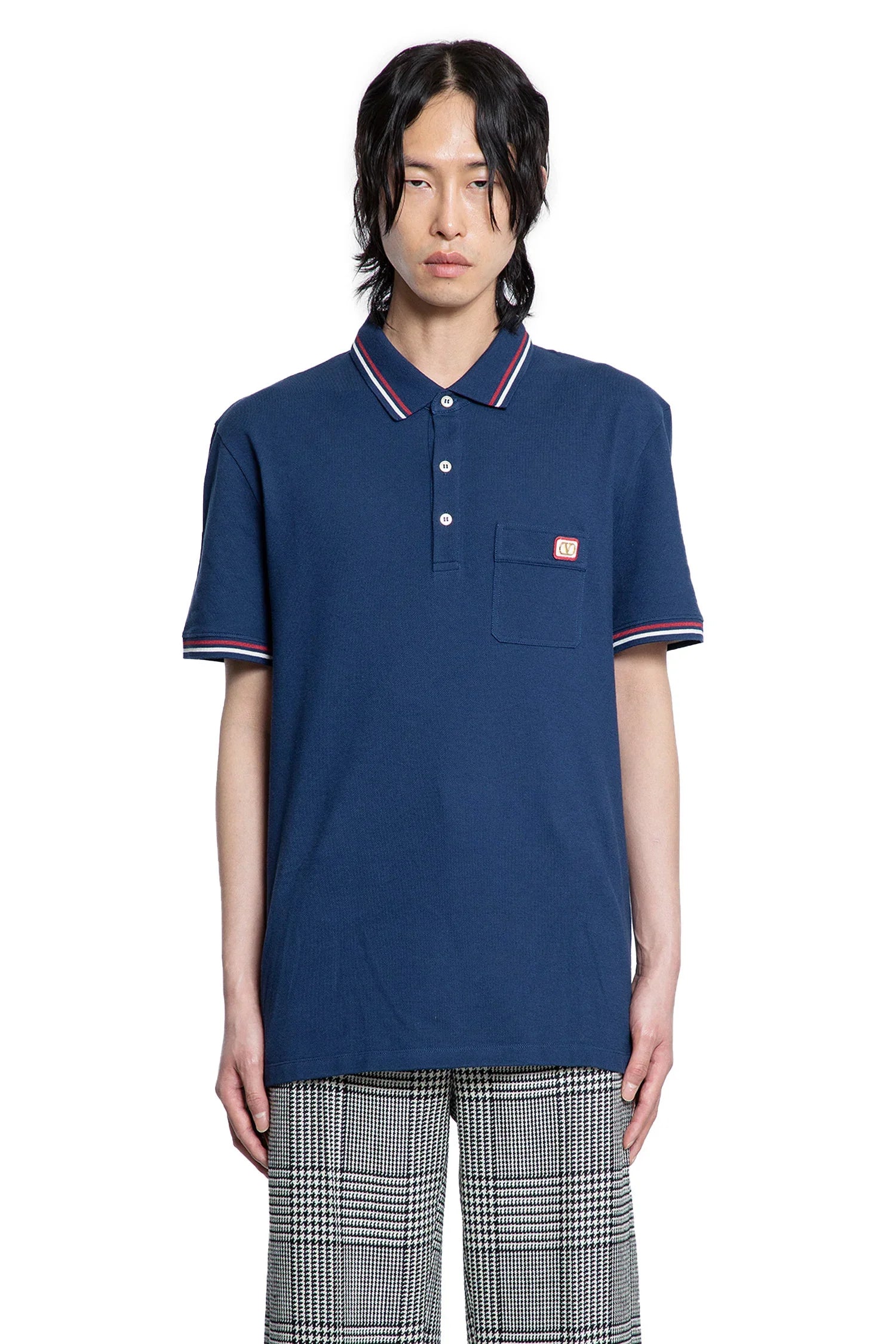 Tipped VLogo Pocket Polo Shirt - Antonioli.eu