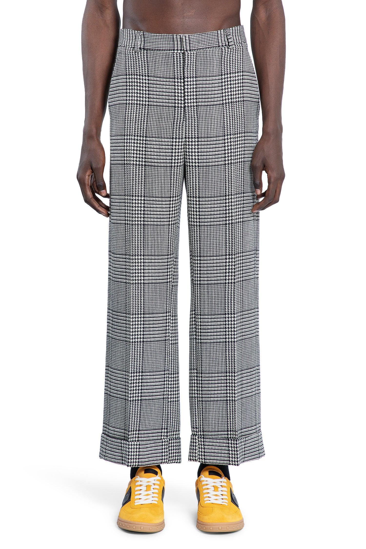 Prince Of Wales Check Turn-Up Trousers - Antonioli.eu