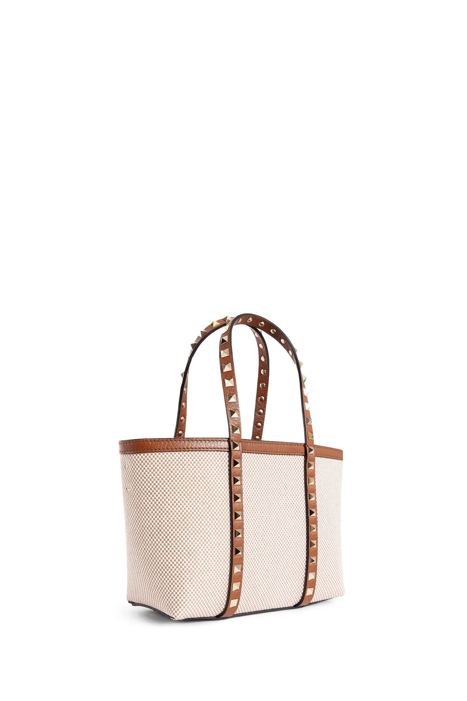 Rockstud canvas mini tote bag - Antonioli.eu