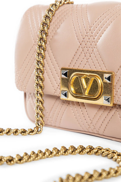 Quiltie 67 small shoulder bag with chain in nappa leather - Antonioli.eu