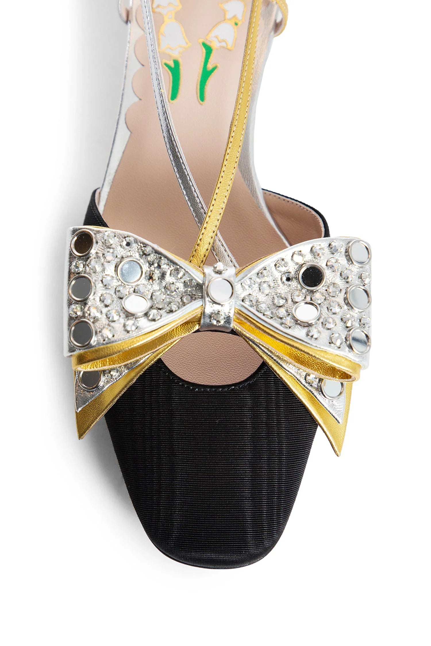 bowow slingback pumps in moiré fabric - Antonioli.eu