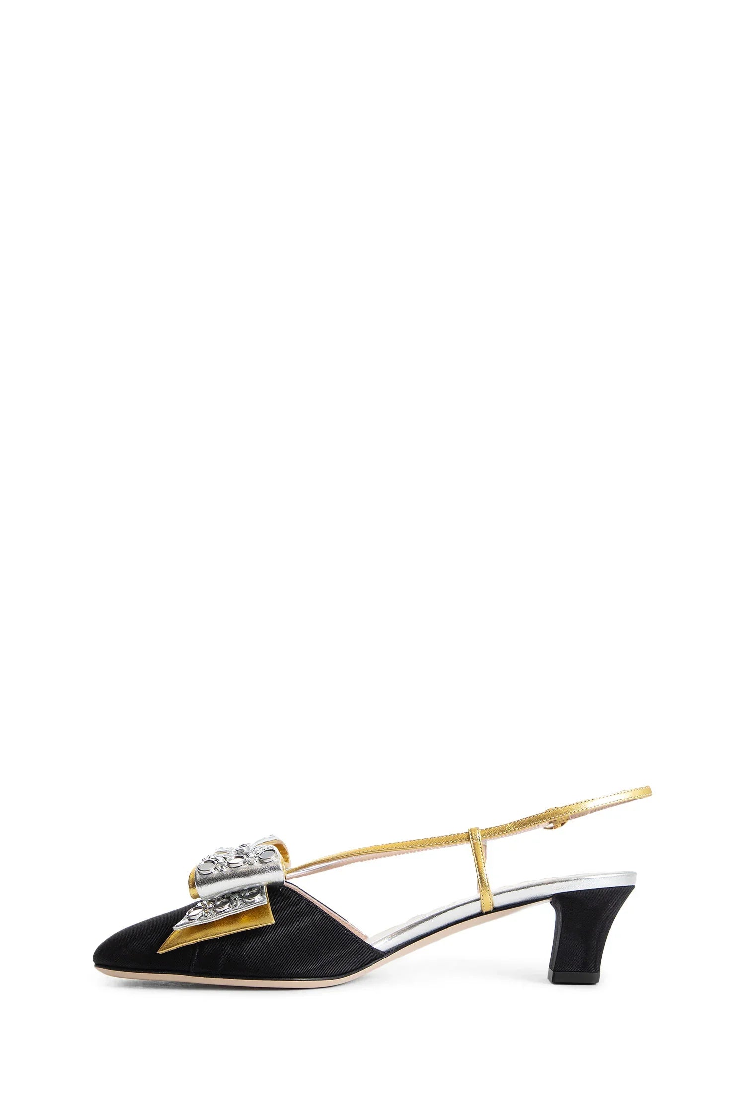bowow slingback pumps in moiré fabric - Antonioli.eu
