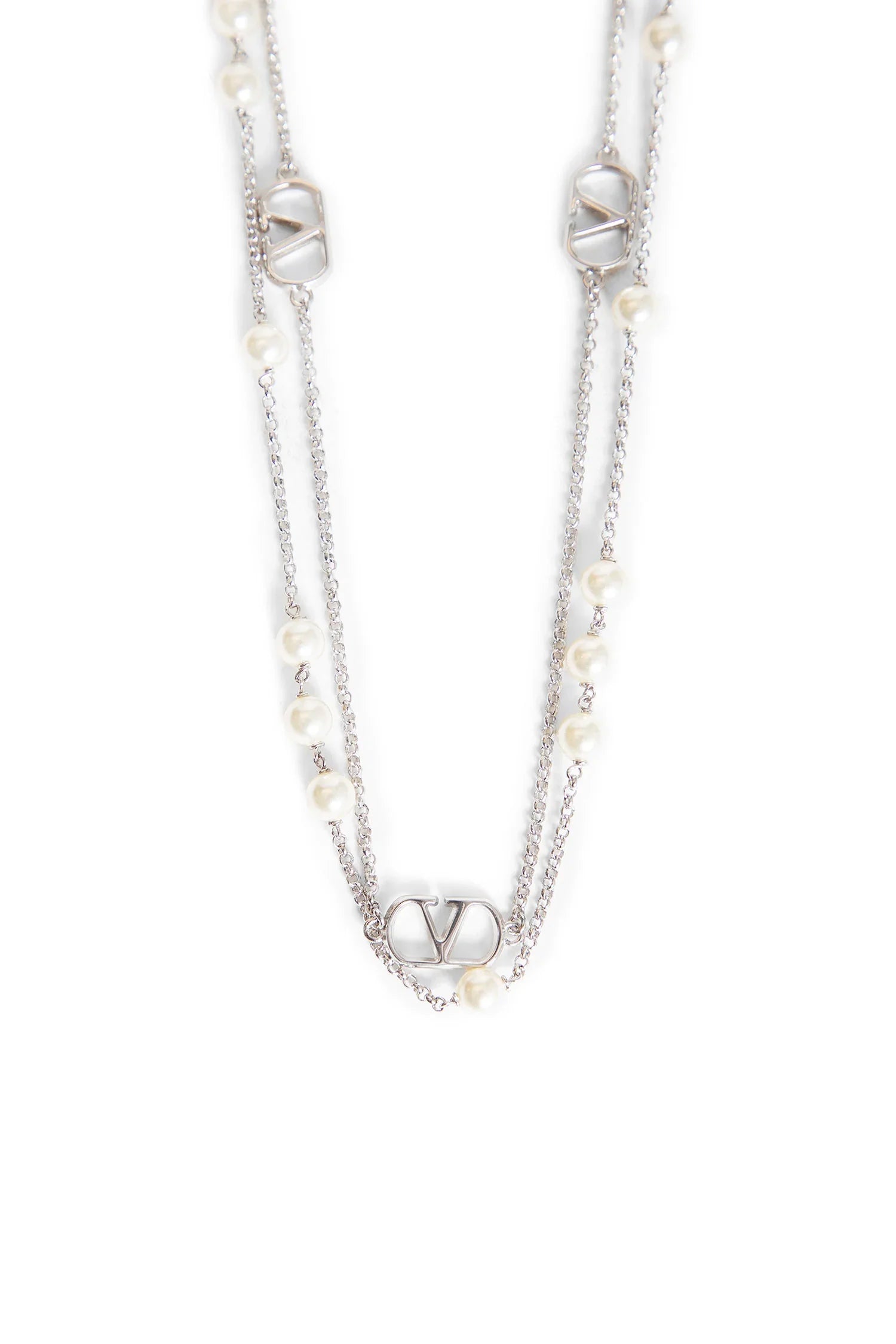 Vlogo Signature Necklace with Swarovski Pearls - Antonioli.eu