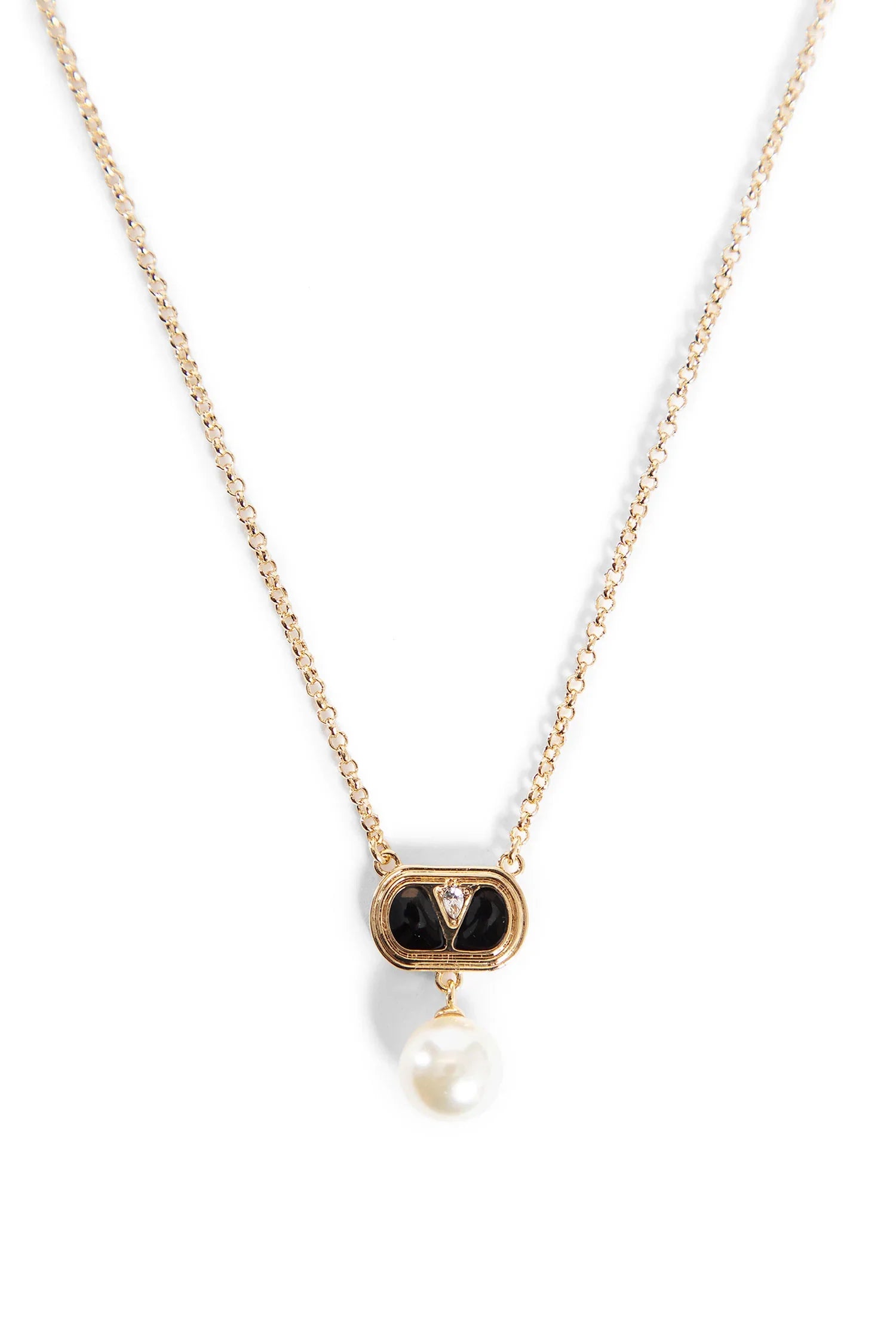 Oval enamelled vlogo necklace - Antonioli.eu