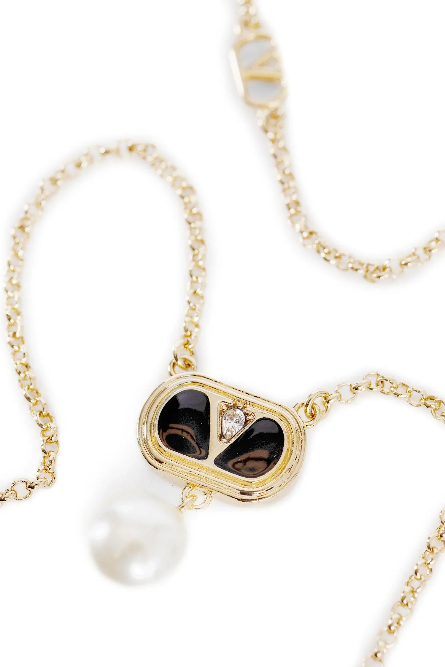 Oval enamelled vlogo necklace - Antonioli.eu