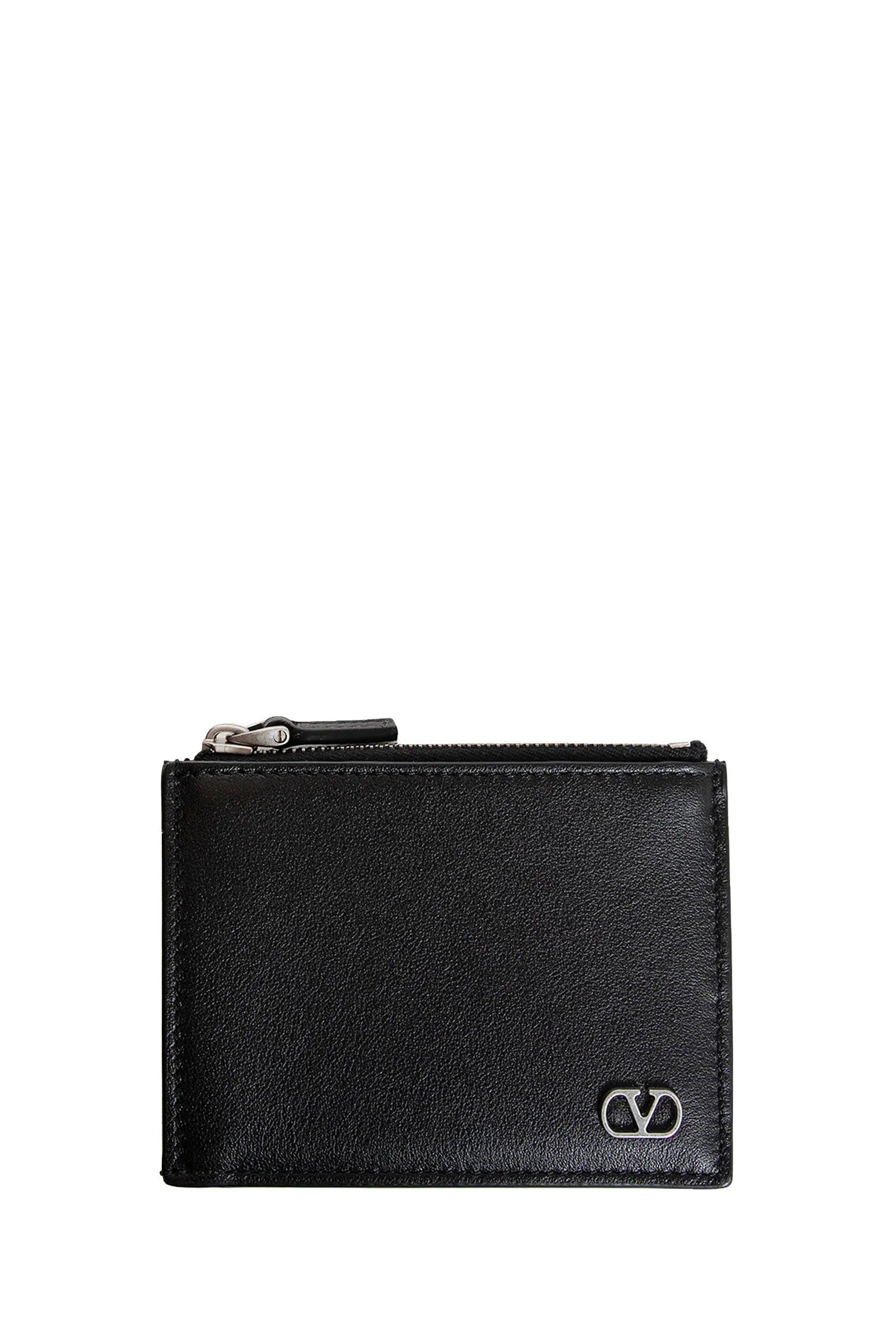 Vlogo signature grained leather card holder - Antonioli.eu