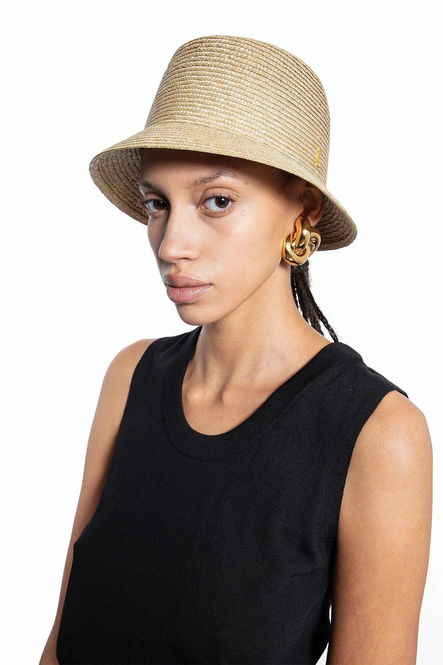 SAINT LAURENT WOMAN BEIGE HATS - Antonioli.eu