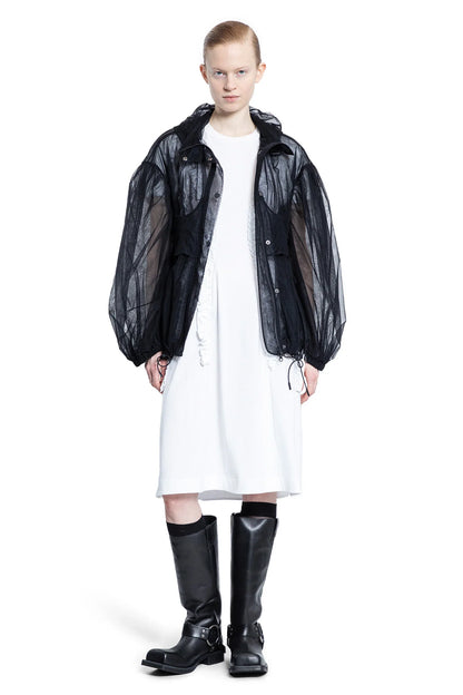 Tulle Overlay Ruffled Frill Midi Dress - Antonioli.eu