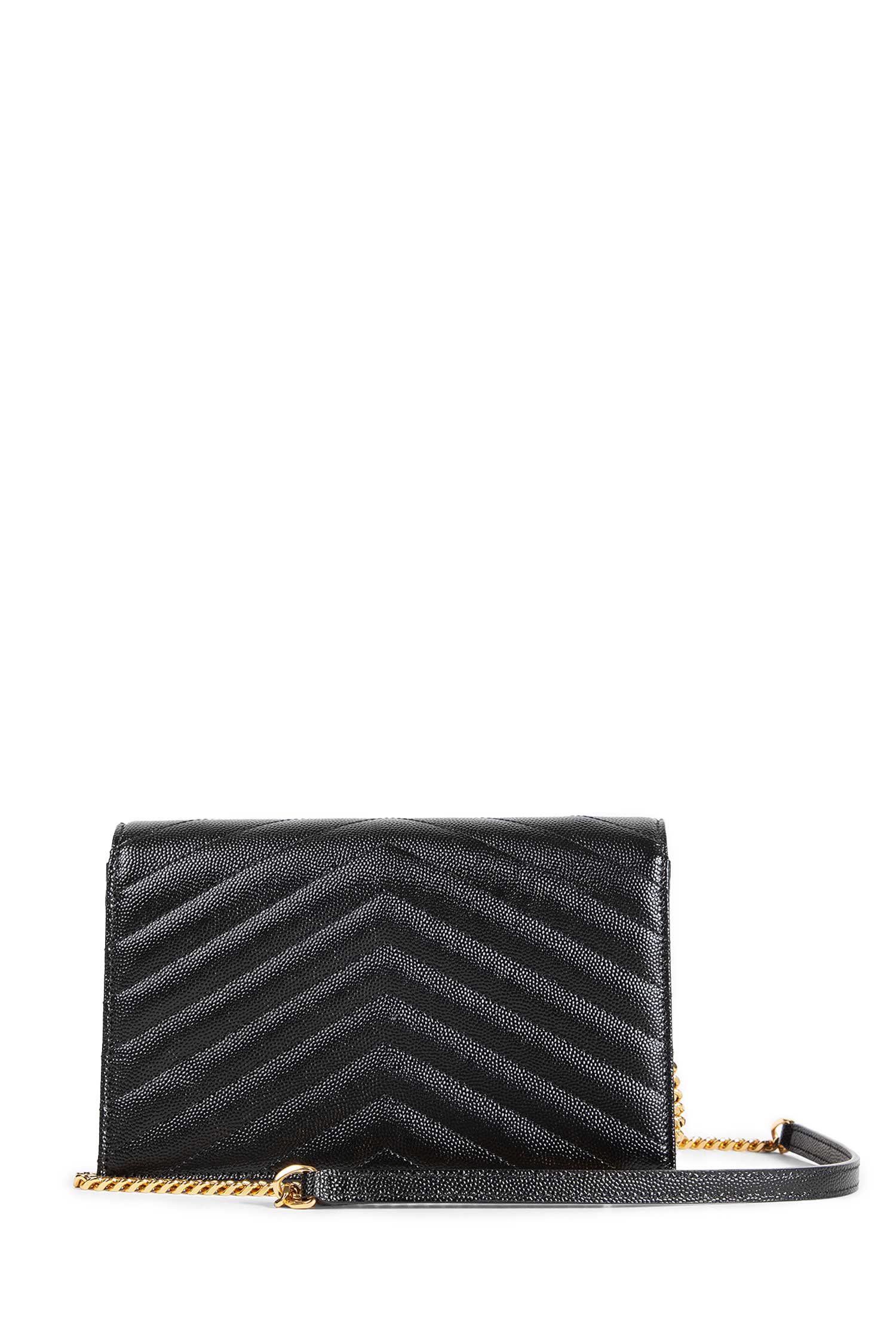 Cassandre Matelassé Chain Wallet in Grain de Poudre - Antonioli.eu