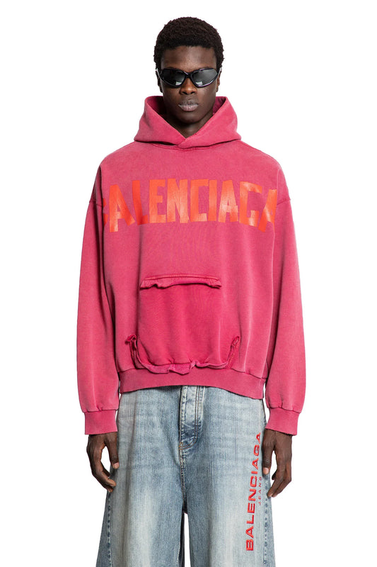 Tape Type Ripped Pocket Hoodie - Antonioli.eu