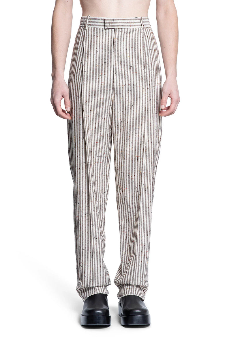 Subtle Stripe Wool Trousers - Antonioli.eu