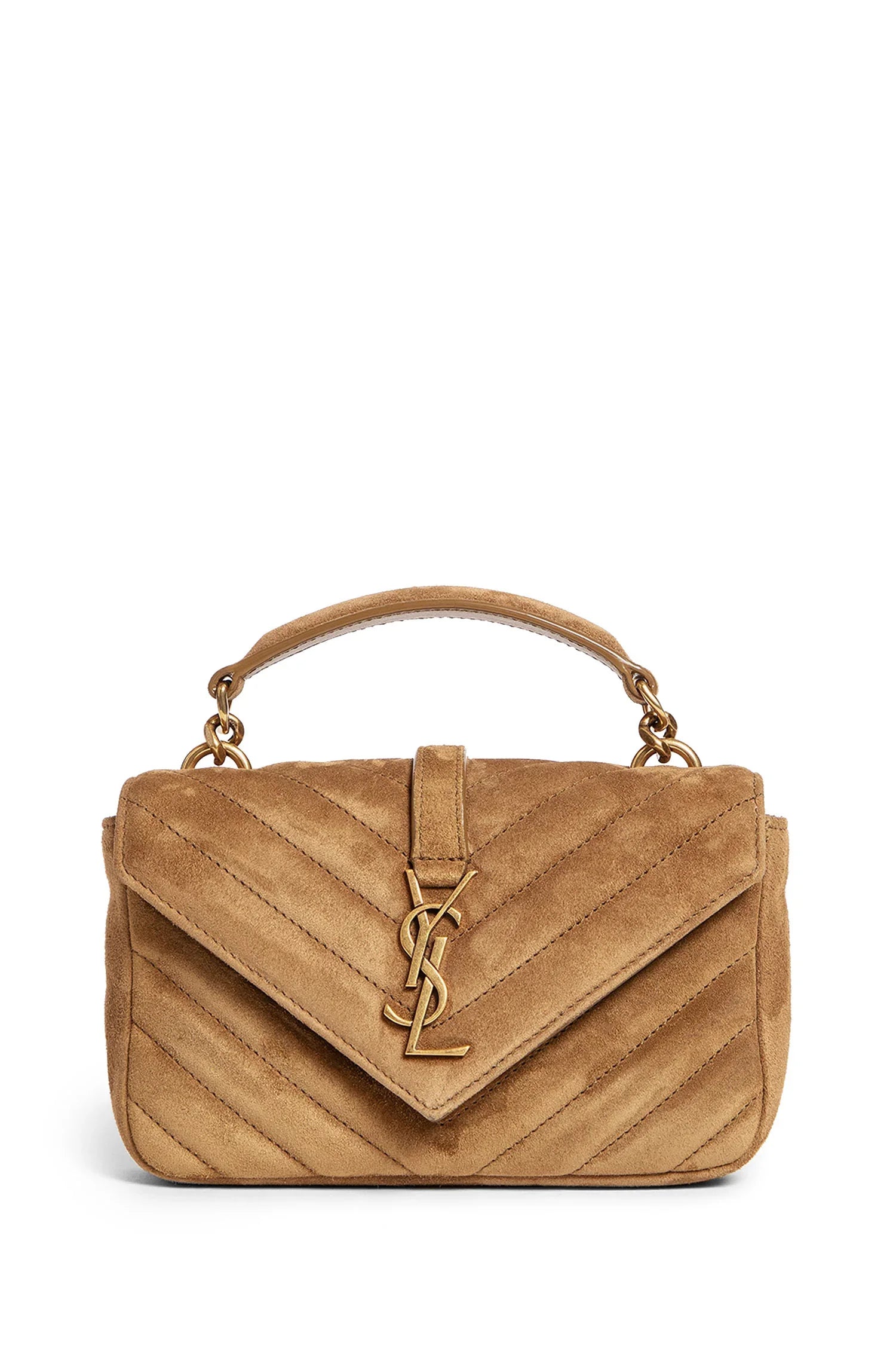 SAINT LAURENT WOMAN BEIGE TOP HANDLE BAGS - Antonioli.eu