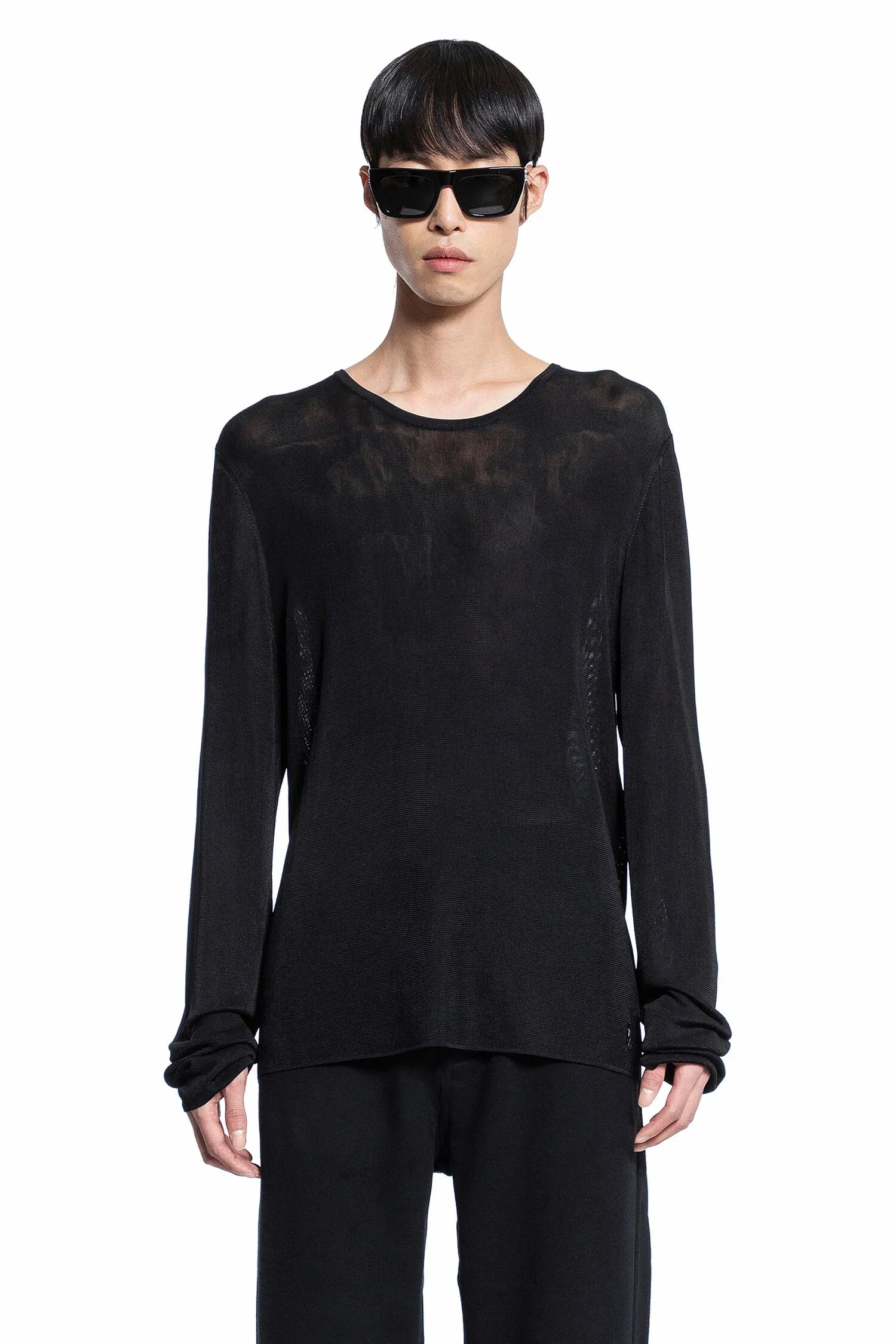 SAINT LAURENT MAN BLACK T-SHIRTS & TANK TOPS - Antonioli.eu