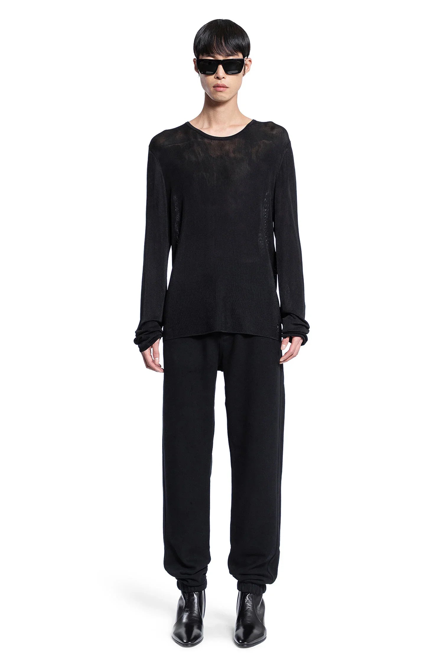 SAINT LAURENT MAN BLACK T-SHIRTS & TANK TOPS - Antonioli.eu